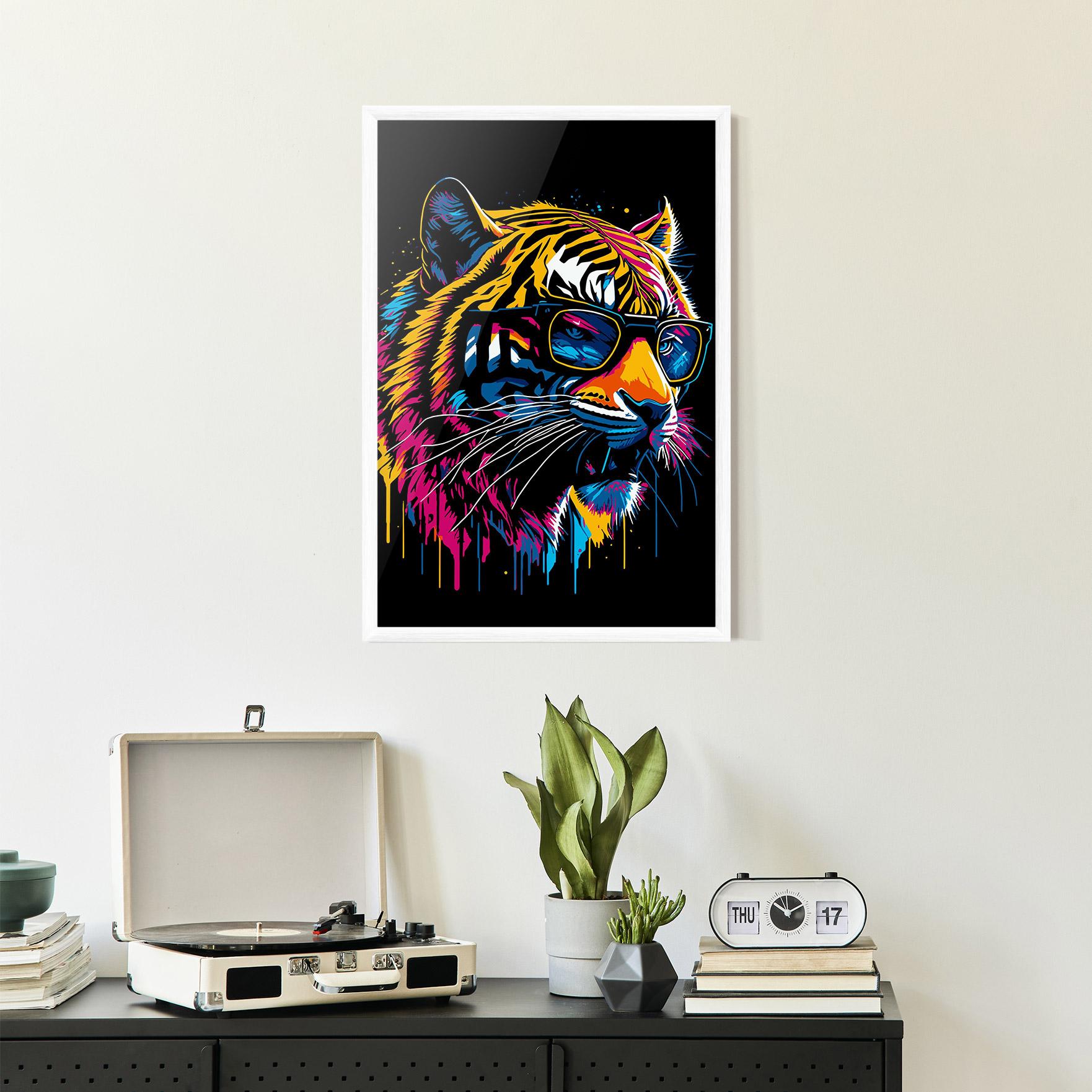 Poster Înrămat Cool Tiger mockup 2