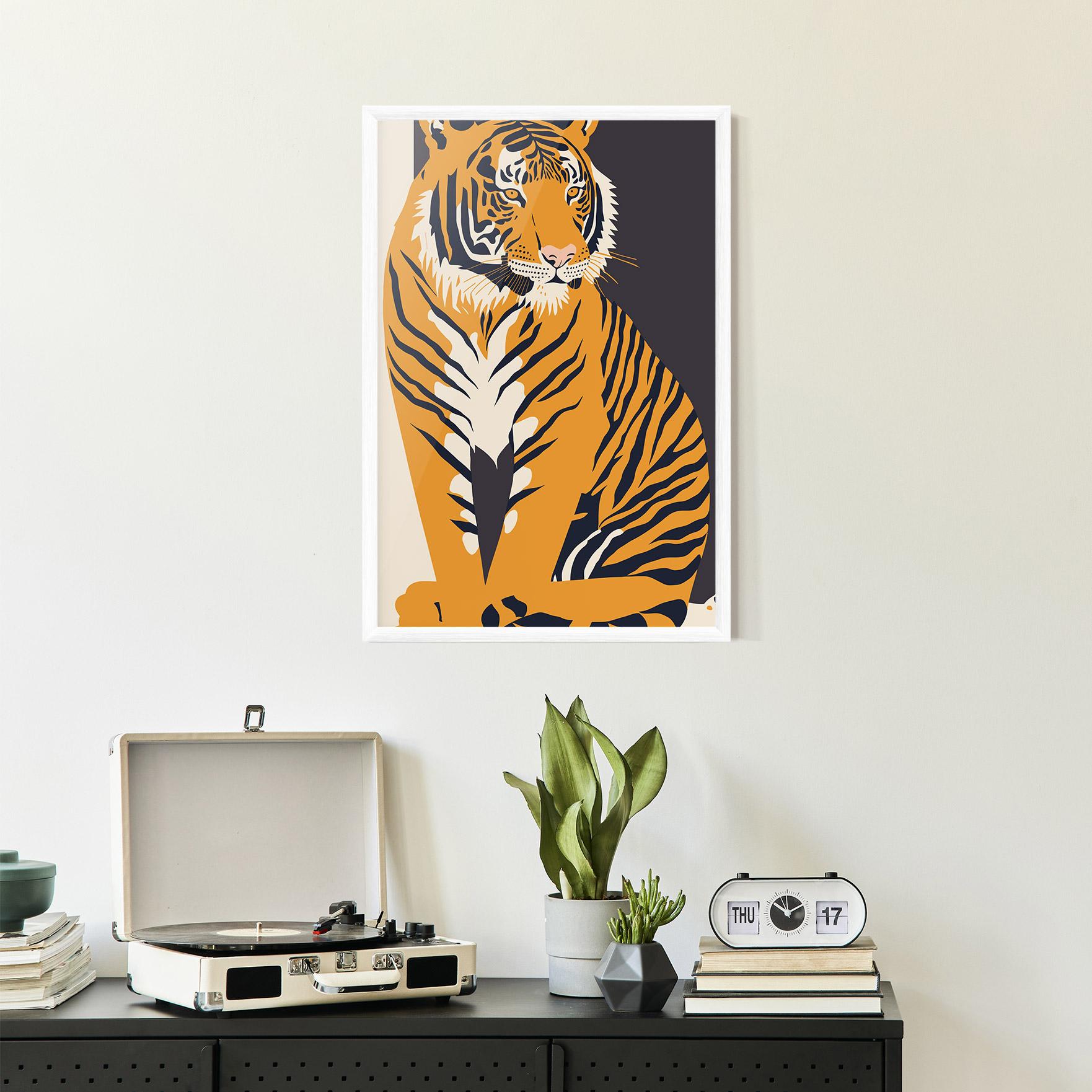 Poster Înrămat Orange Tiger mockup 2