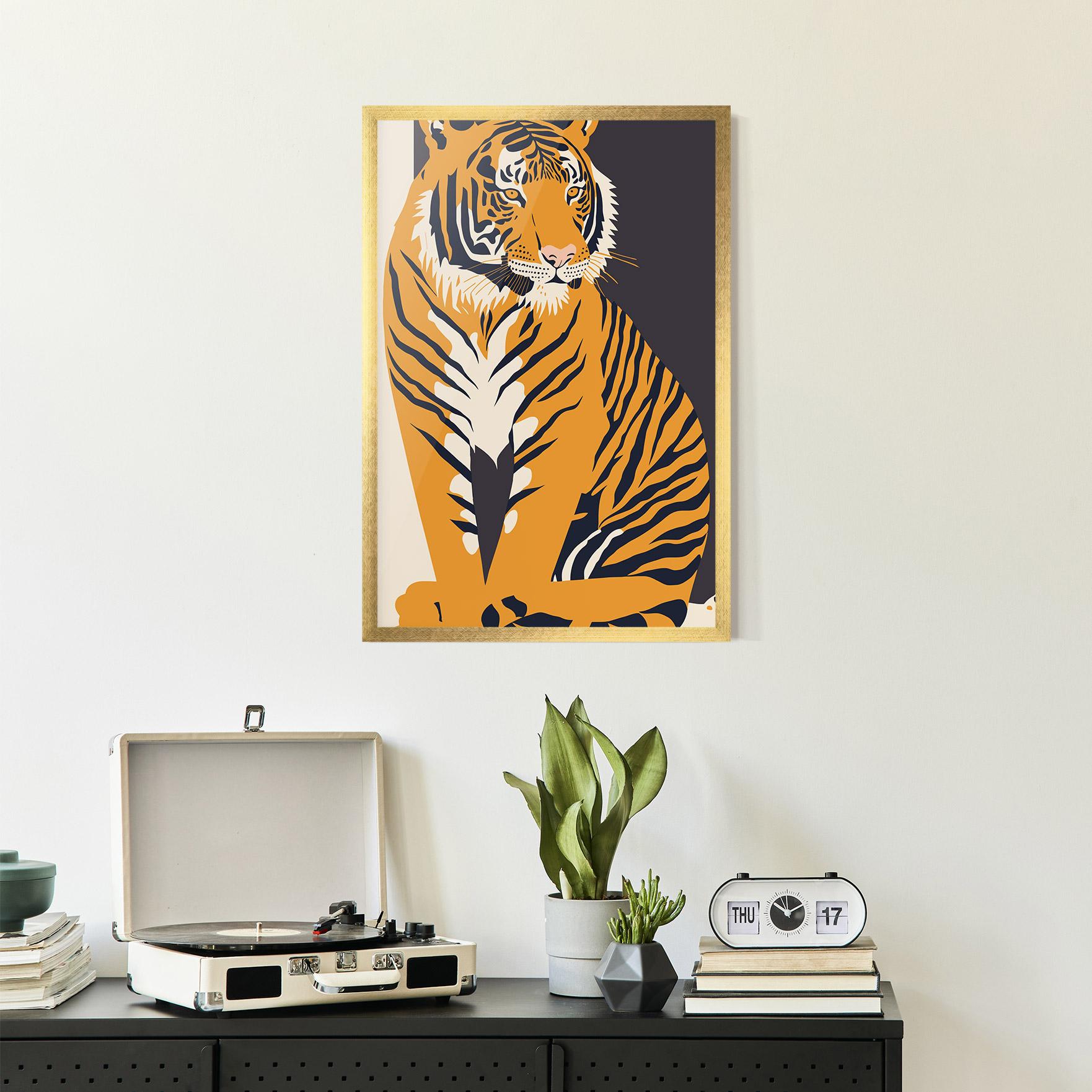 Poster Înrămat Orange Tiger mockup 2