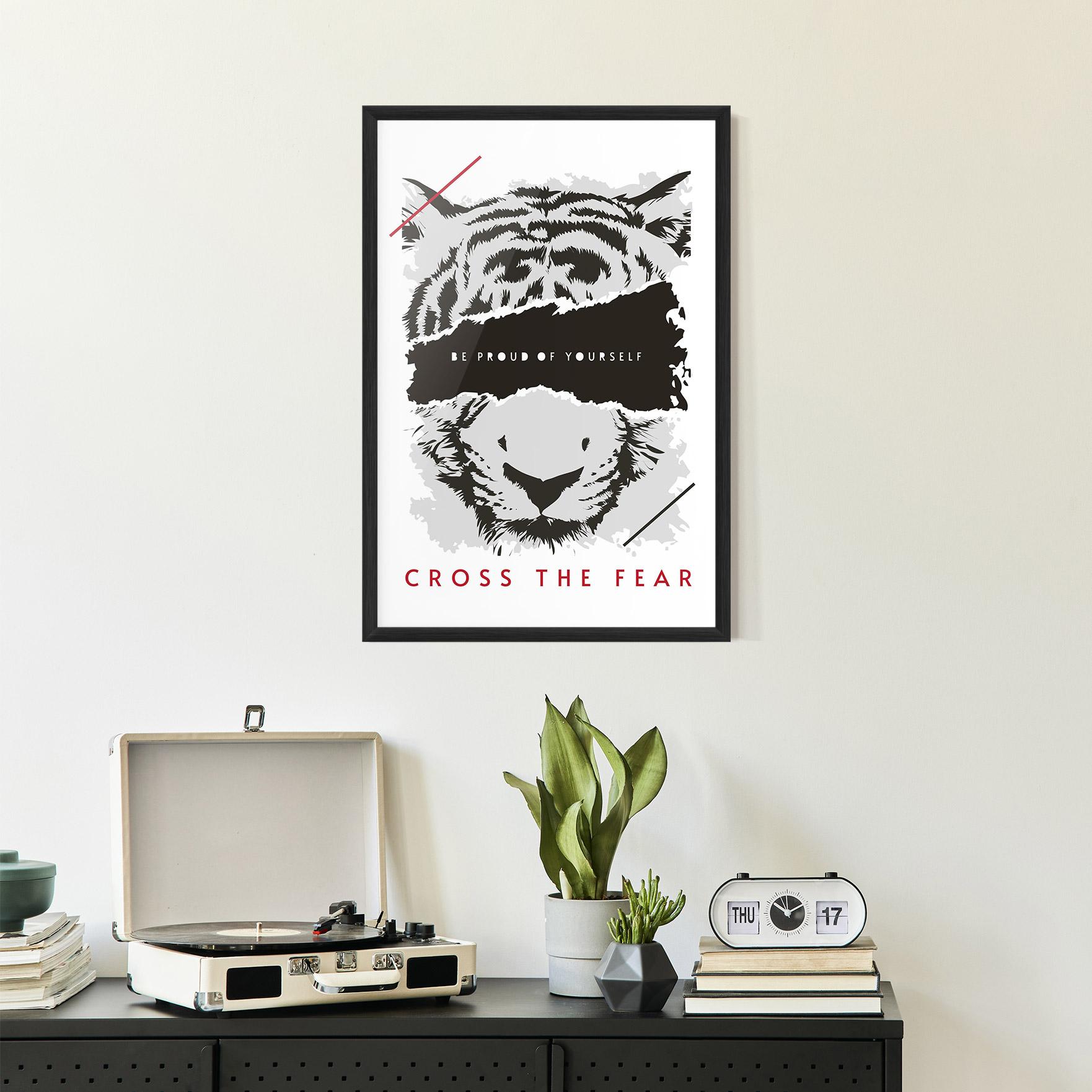 Poster Înrămat Cross The Fear mockup 2