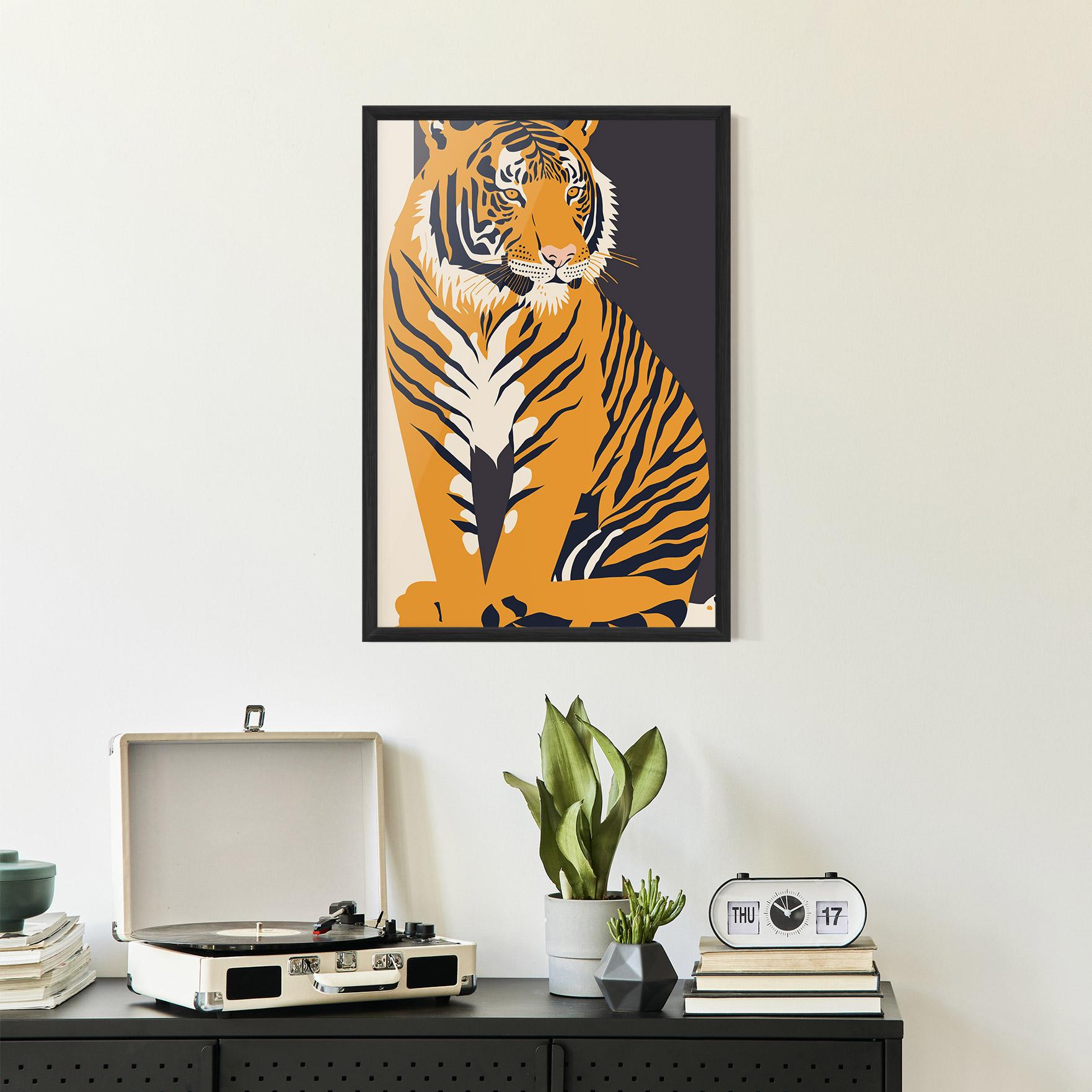 Poster Înrămat Orange Tiger mockup 2