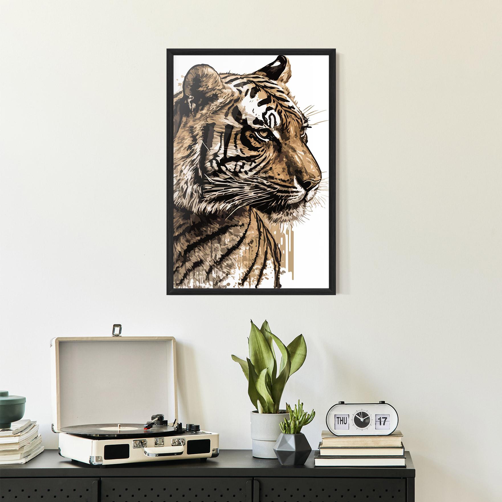 Poster Înrămat Pretty Tiger Art mockup 2