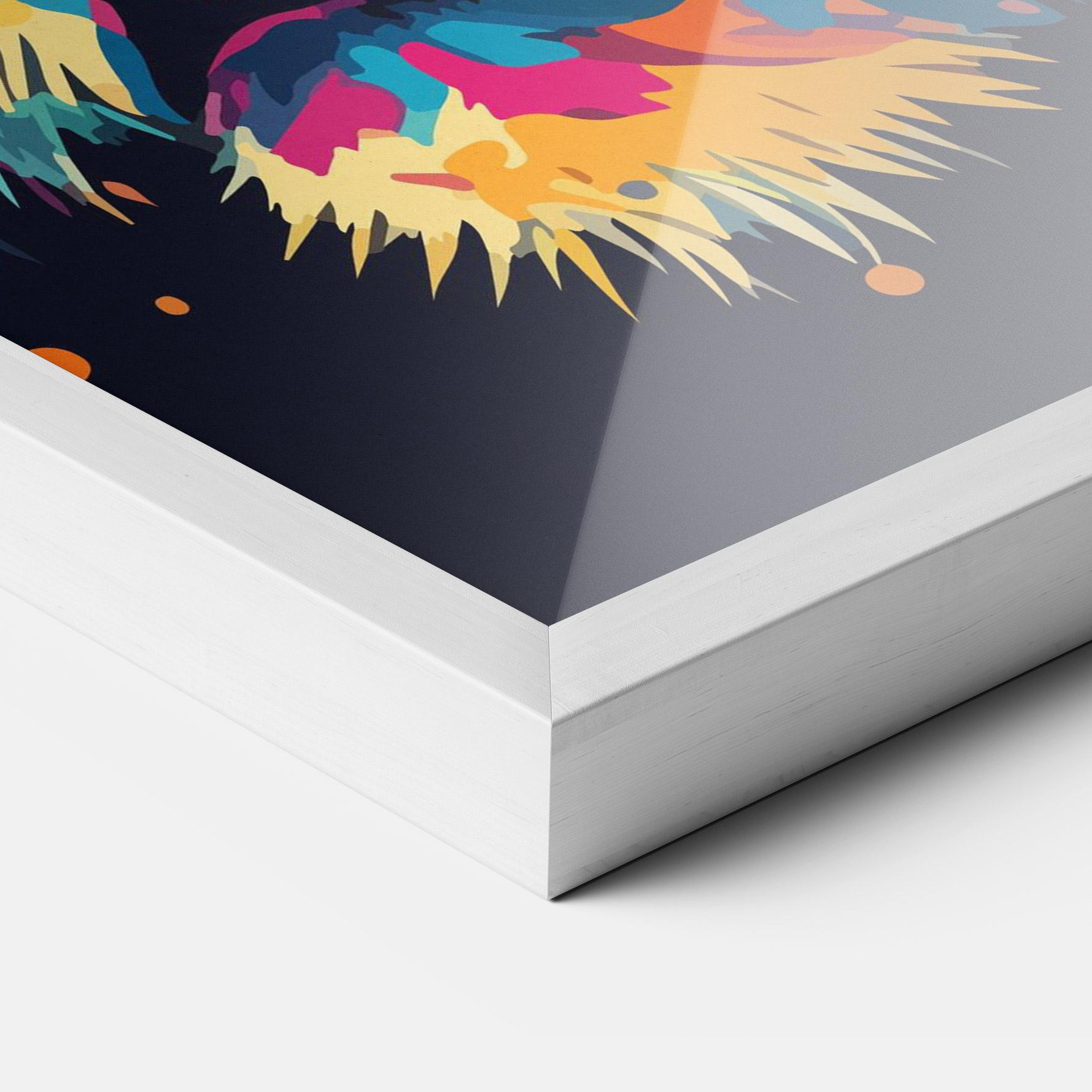 Poster Înrămat Colorful Tiger mockup 3