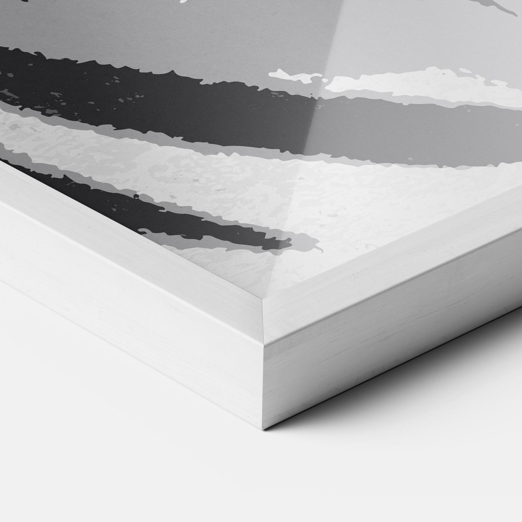 Poster Înrămat Grey Tiger Head mockup 3