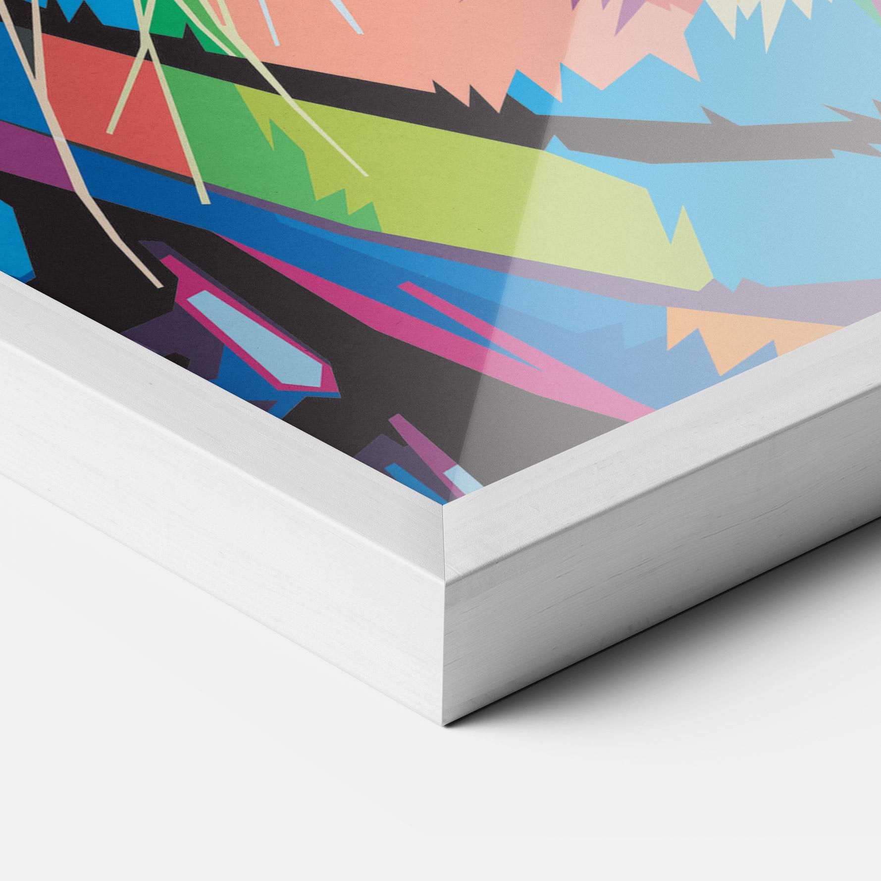 Poster Înrămat Mix Color Tiger mockup 3