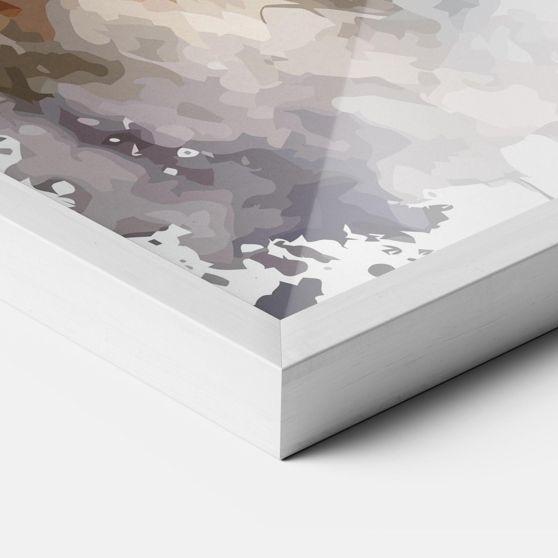 Poster Înrămat White Tiger Art mockup 3