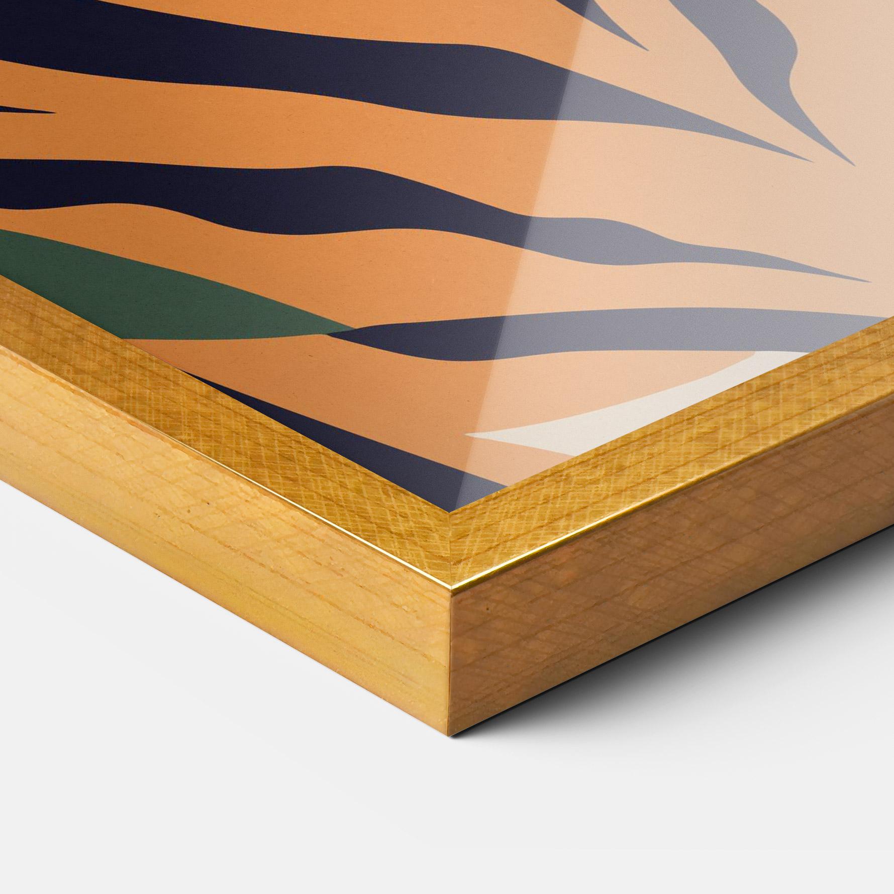 Poster Înrămat Cartoon Style Tiger mockup 3