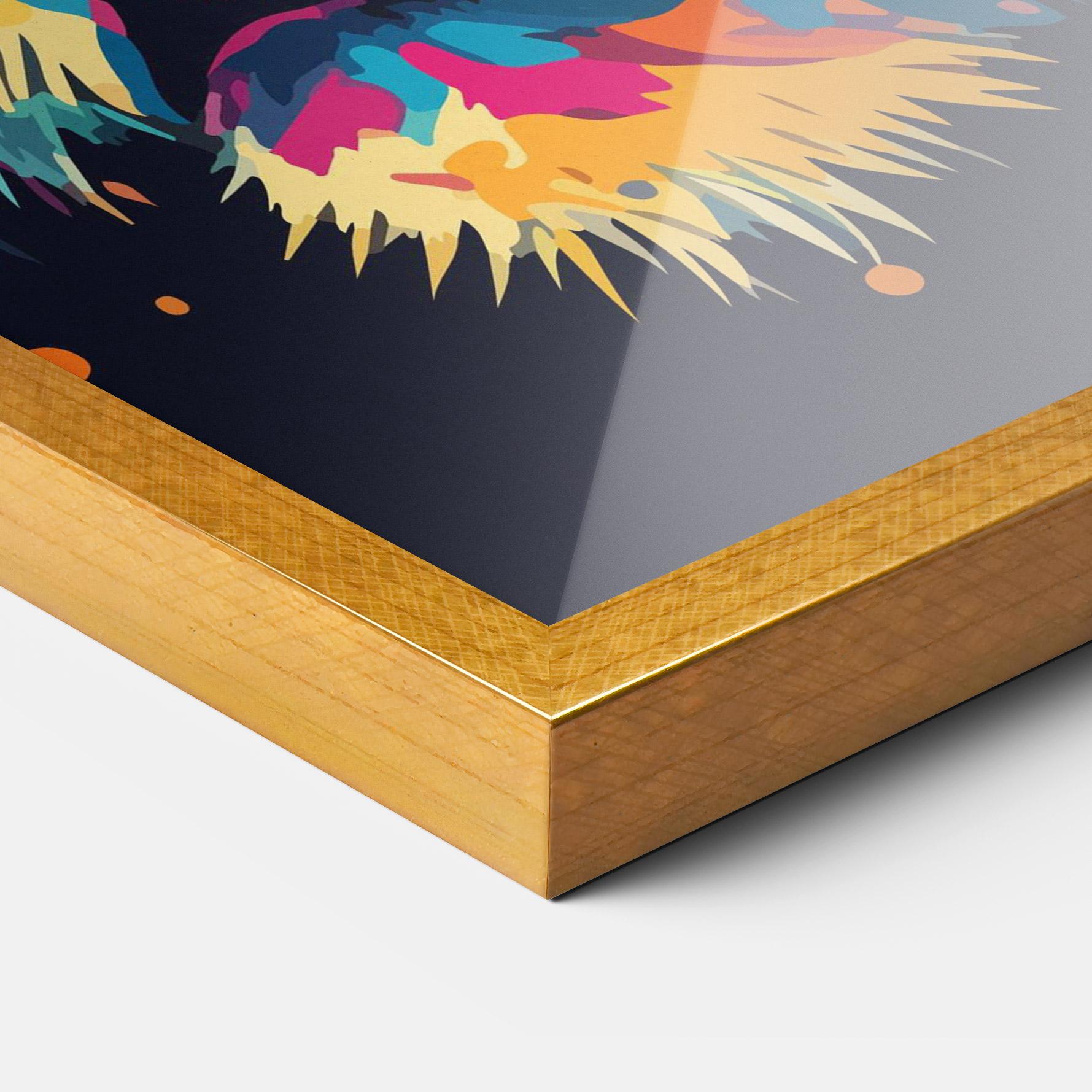 Poster Înrămat Colorful Tiger mockup 3