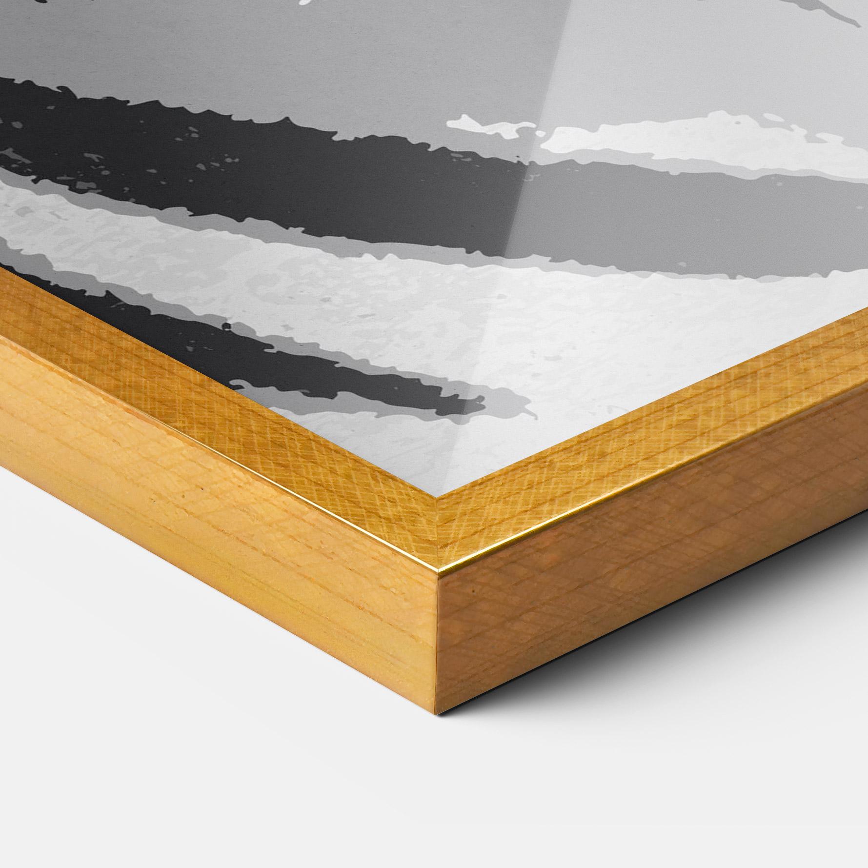 Poster Înrămat Grey Tiger Head mockup 3