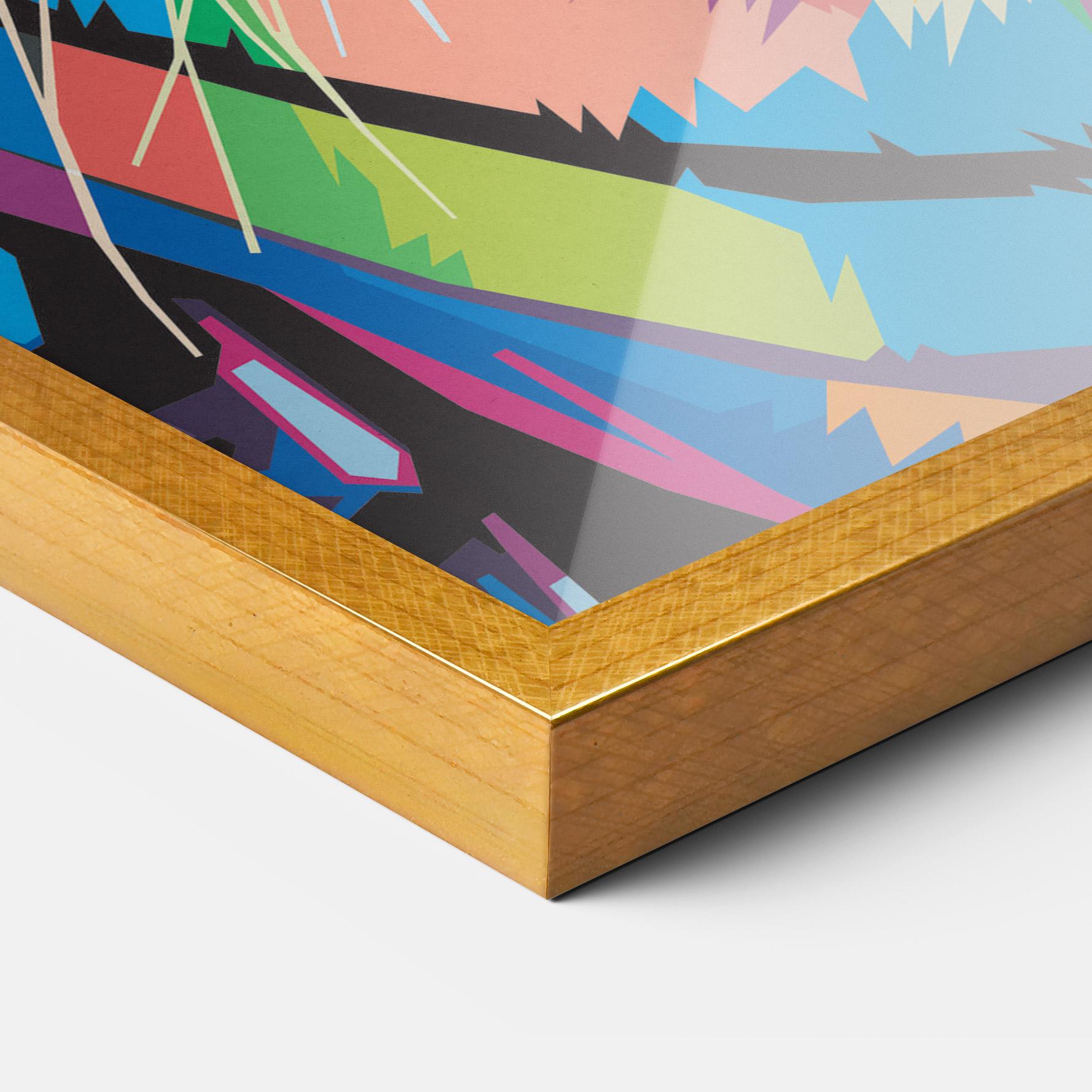 Poster Înrămat Mix Color Tiger mockup 3