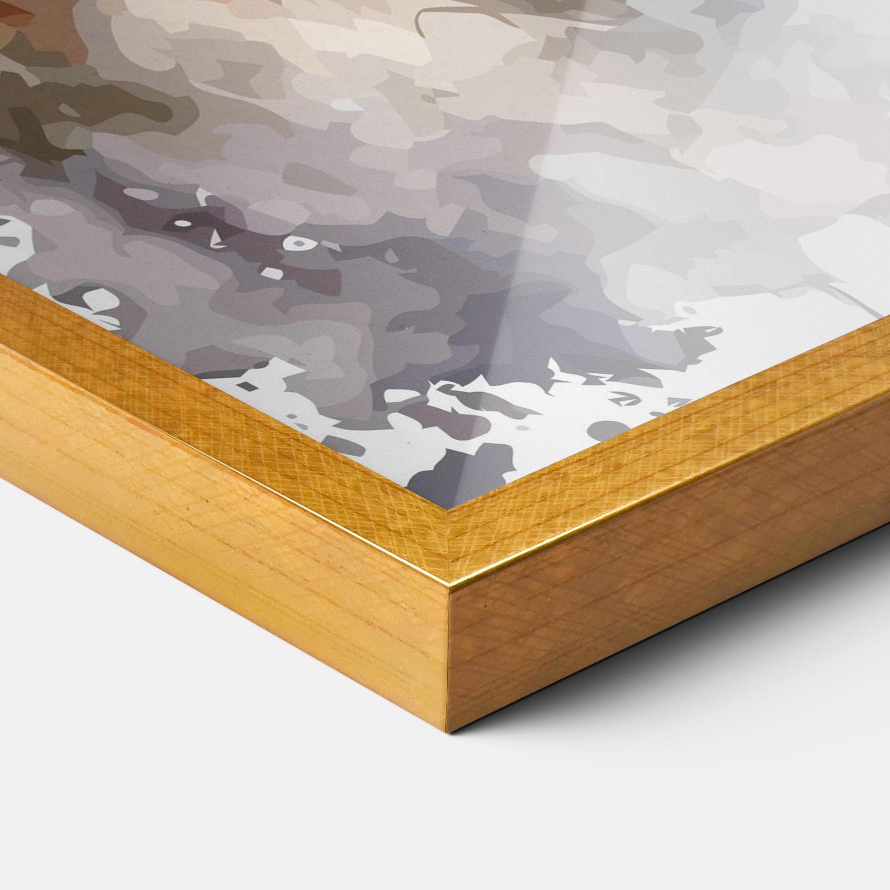 Poster Înrămat White Tiger Art mockup 3