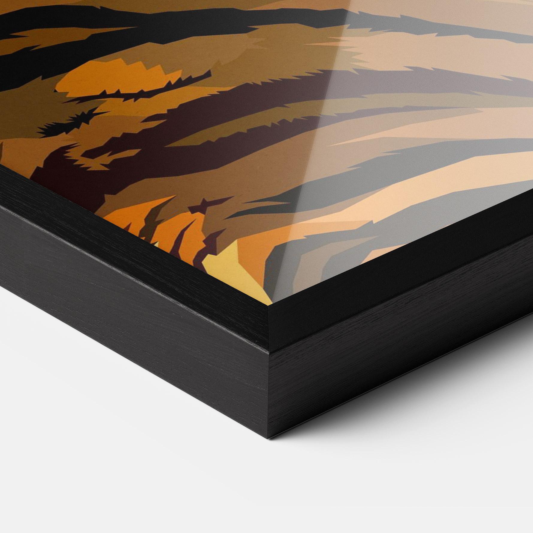 Poster Înrămat Angry Tiger mockup 3