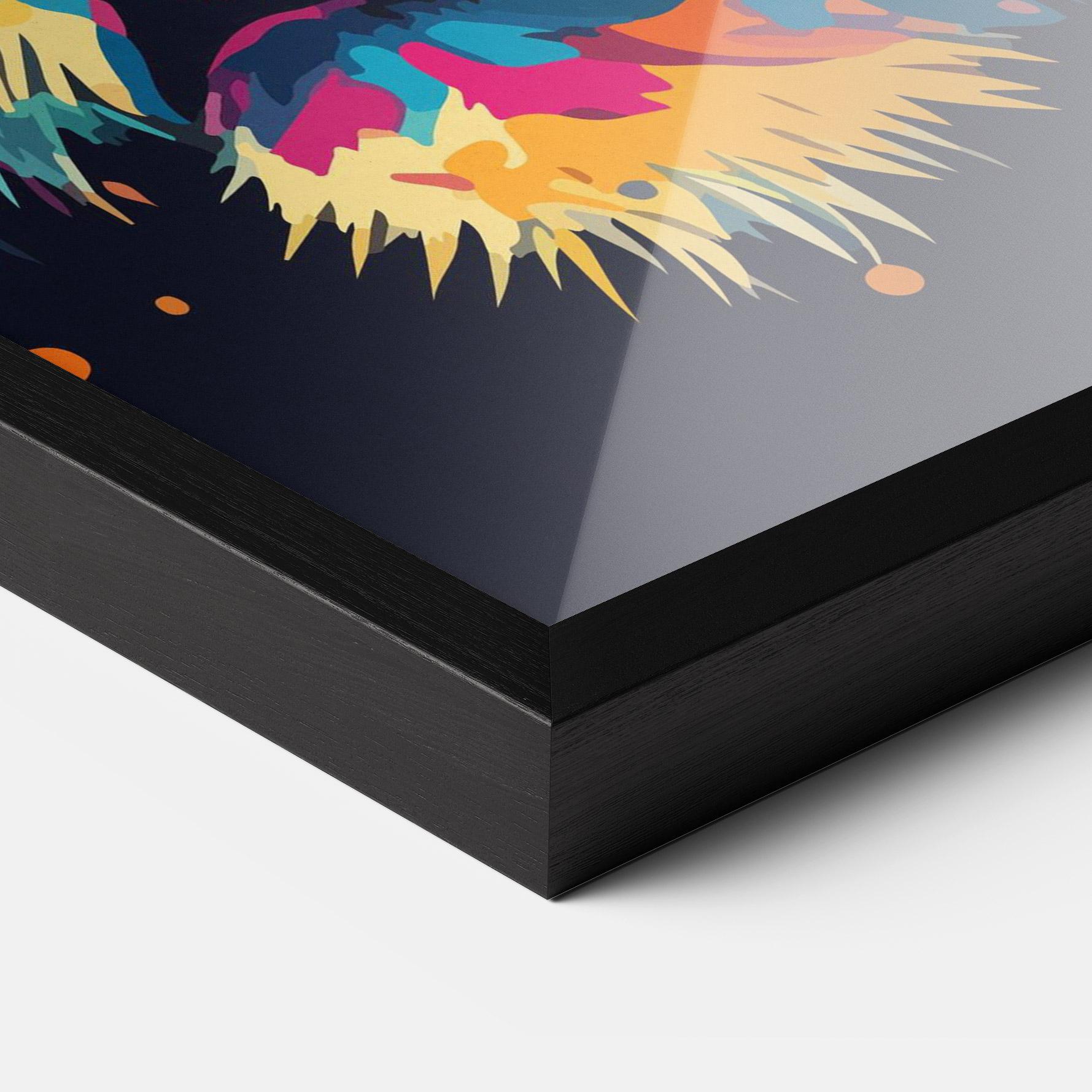 Poster Înrămat Colorful Tiger mockup 3