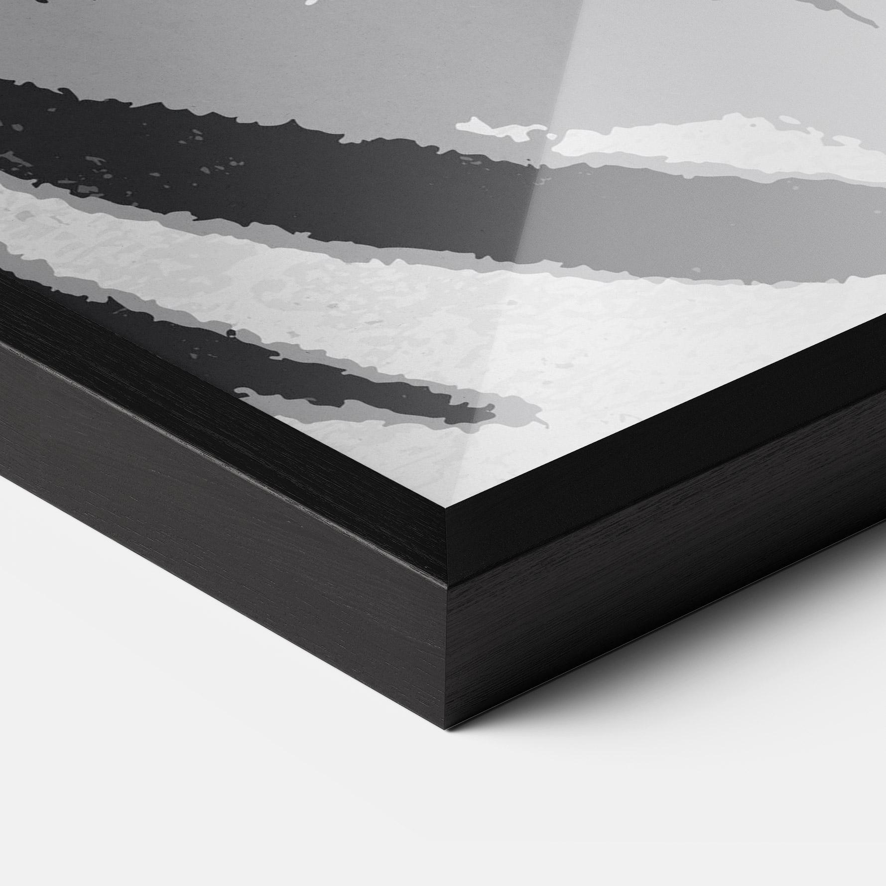 Poster Înrămat Grey Tiger Head mockup 3