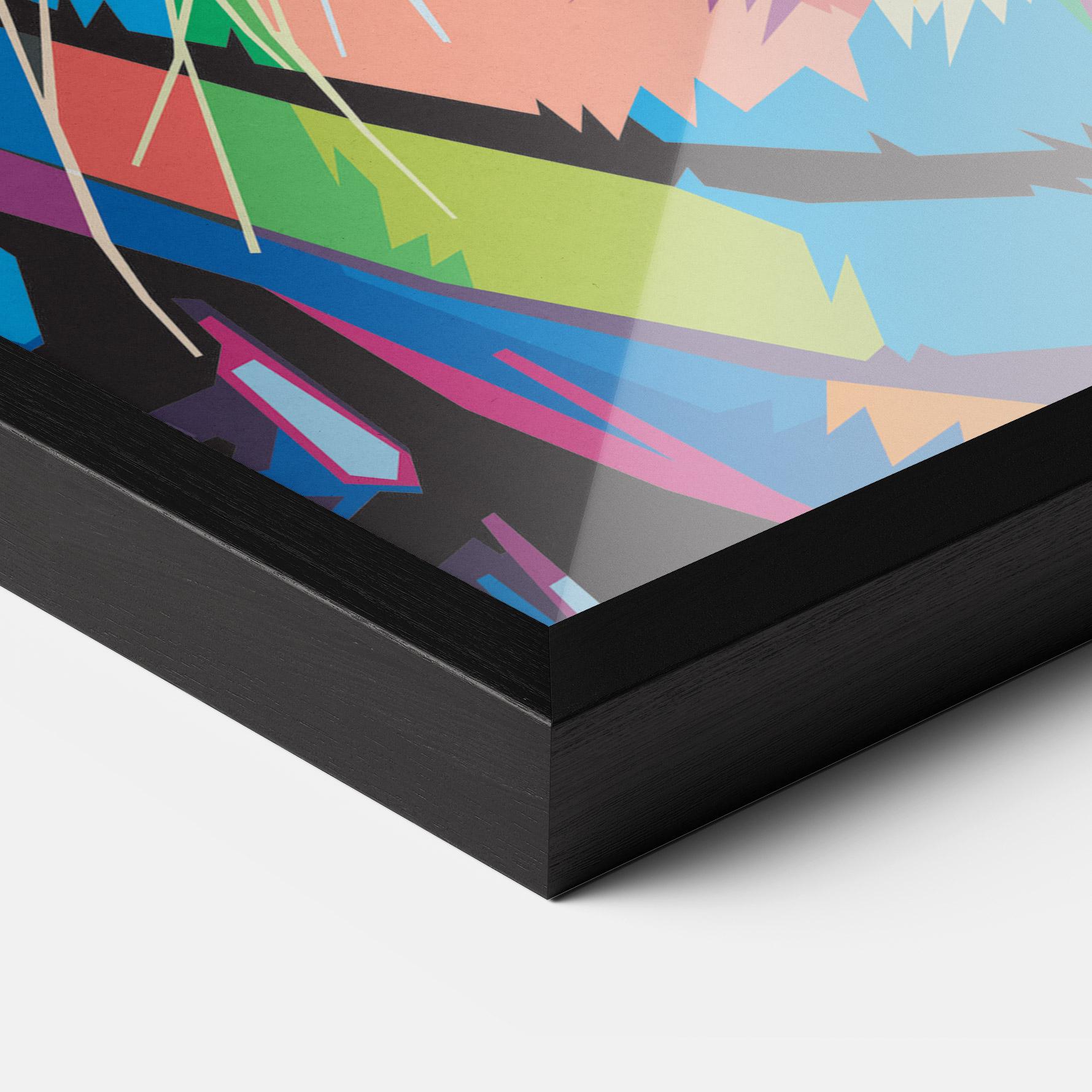 Poster Înrămat Mix Color Tiger mockup 3