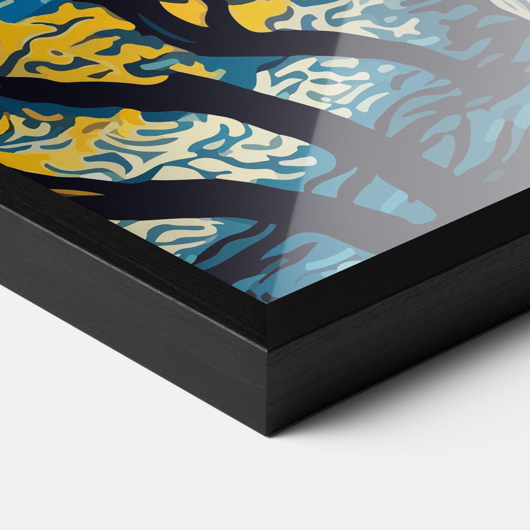 Poster Înrămat Tiger Blue Painting mockup 3