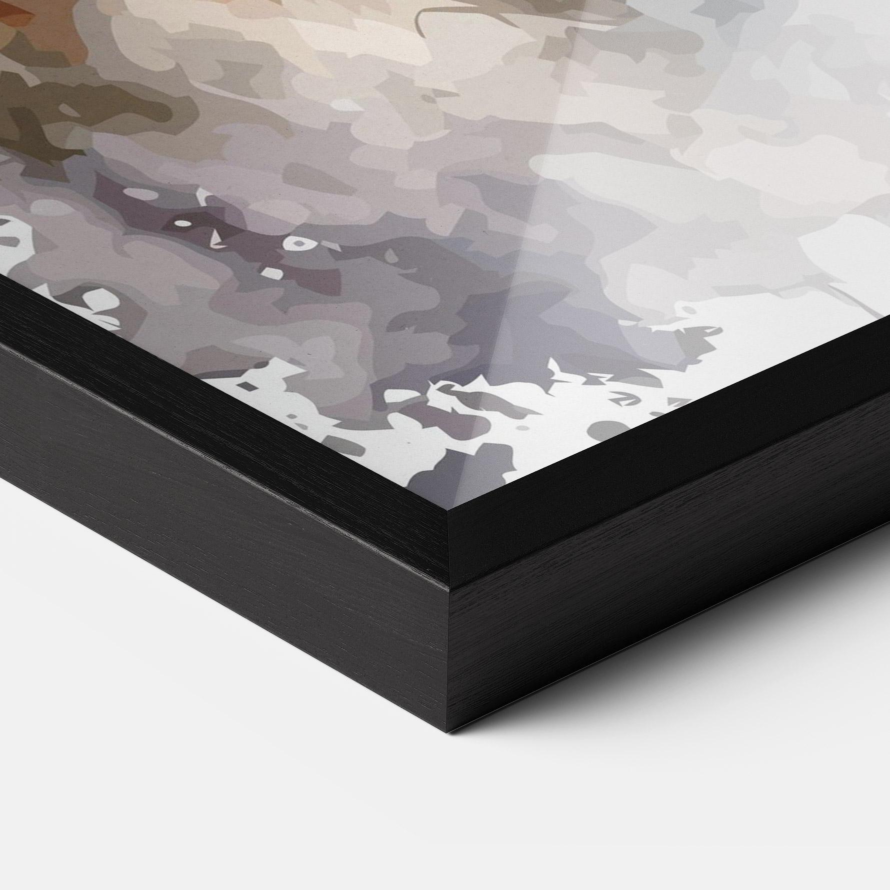 Poster Înrămat White Tiger Art mockup 3