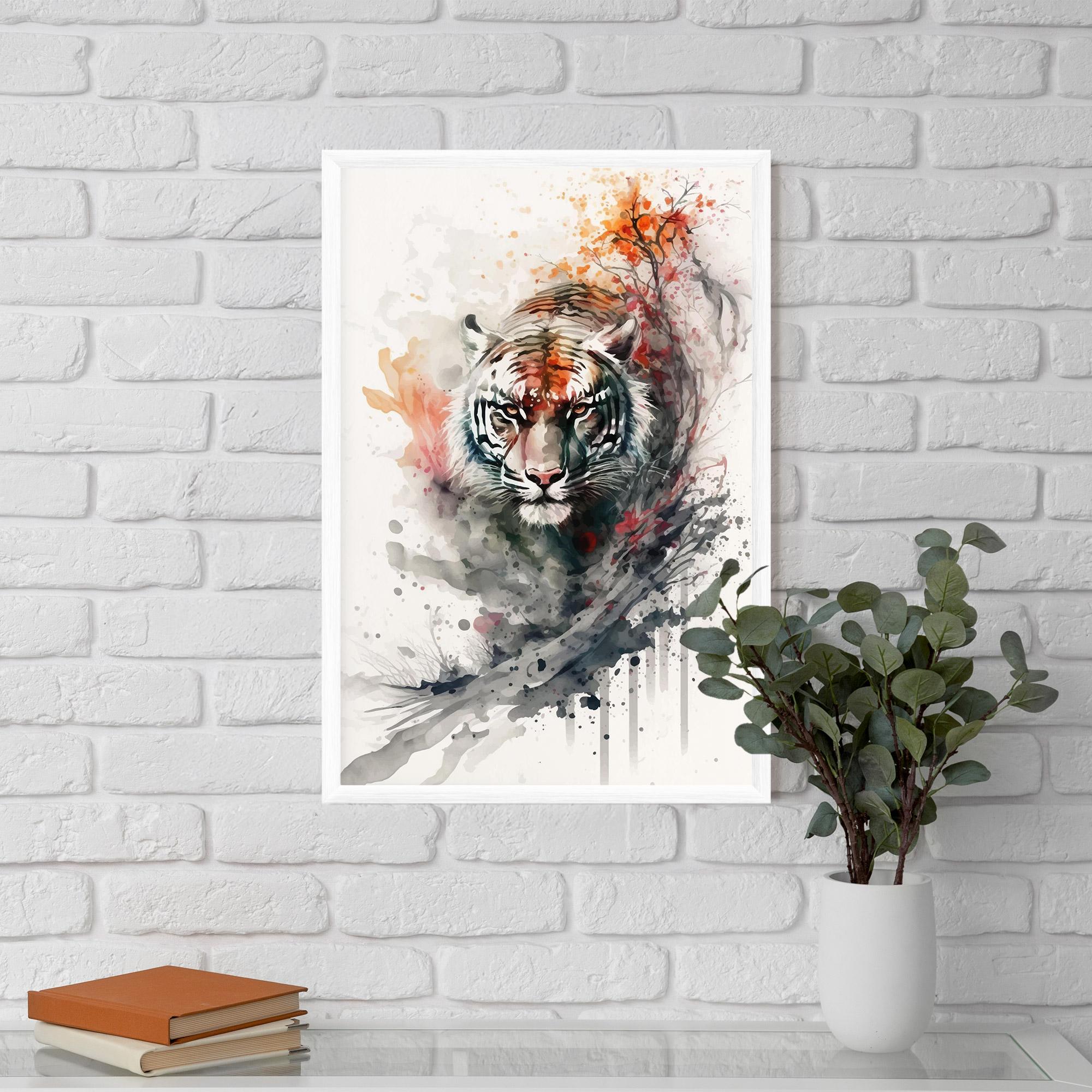Poster Înrămat Beautiful Tiger Art mockup 5