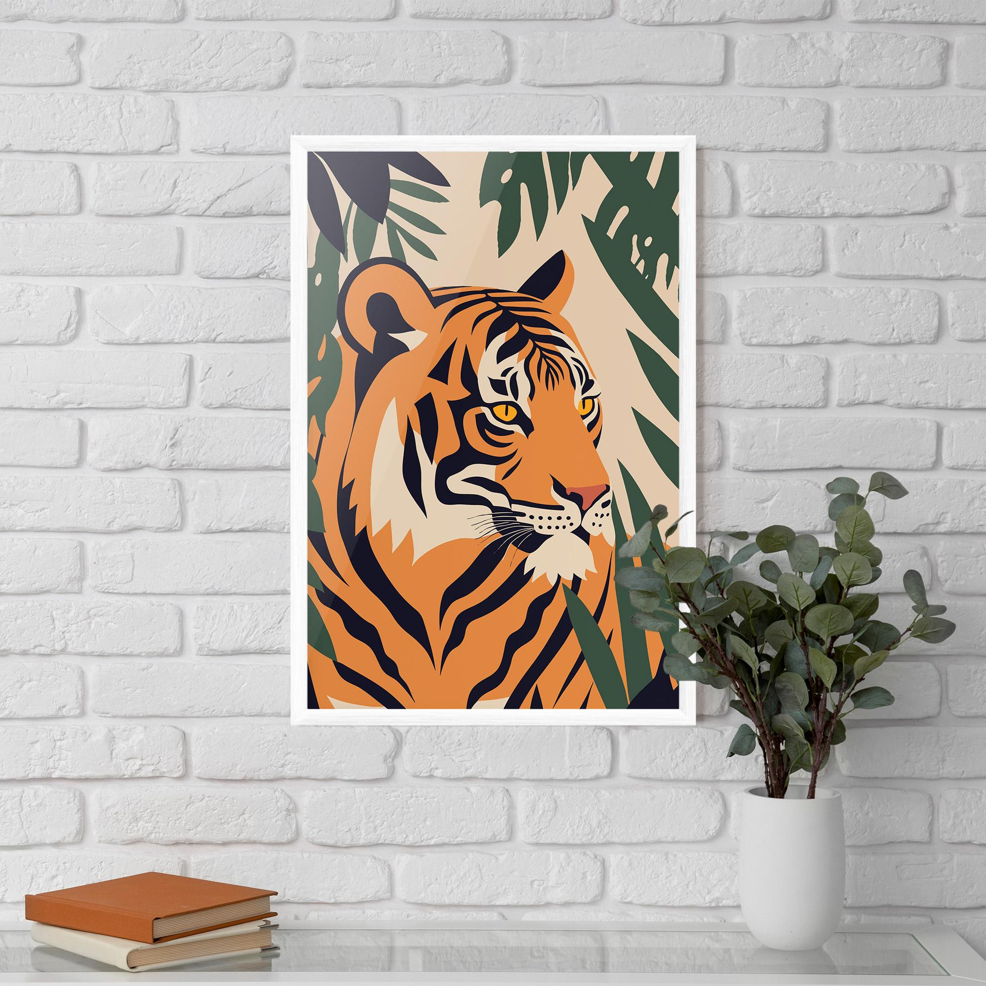 Poster Înrămat Cartoon Style Tiger mockup 5