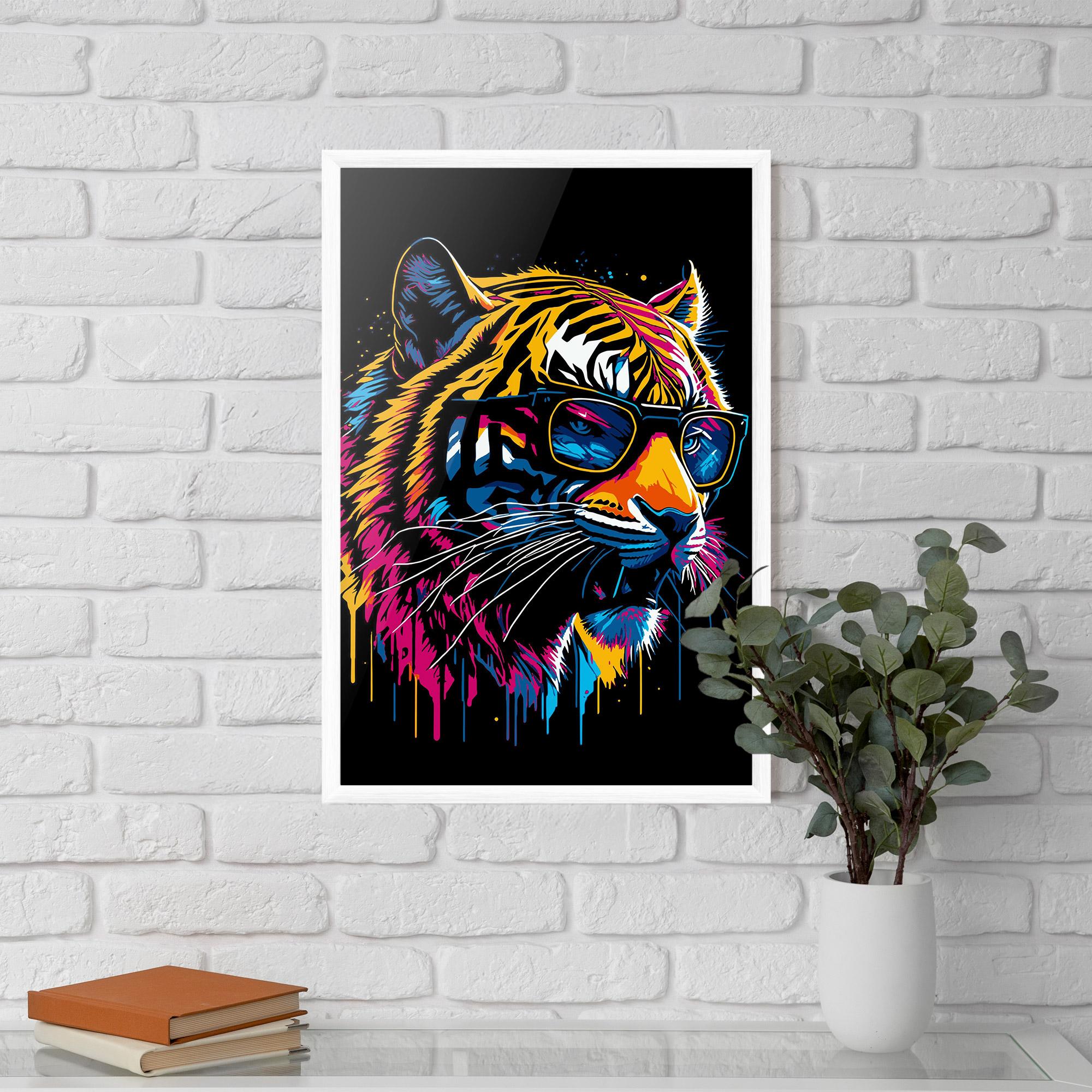 Poster Înrămat Cool Tiger mockup 5