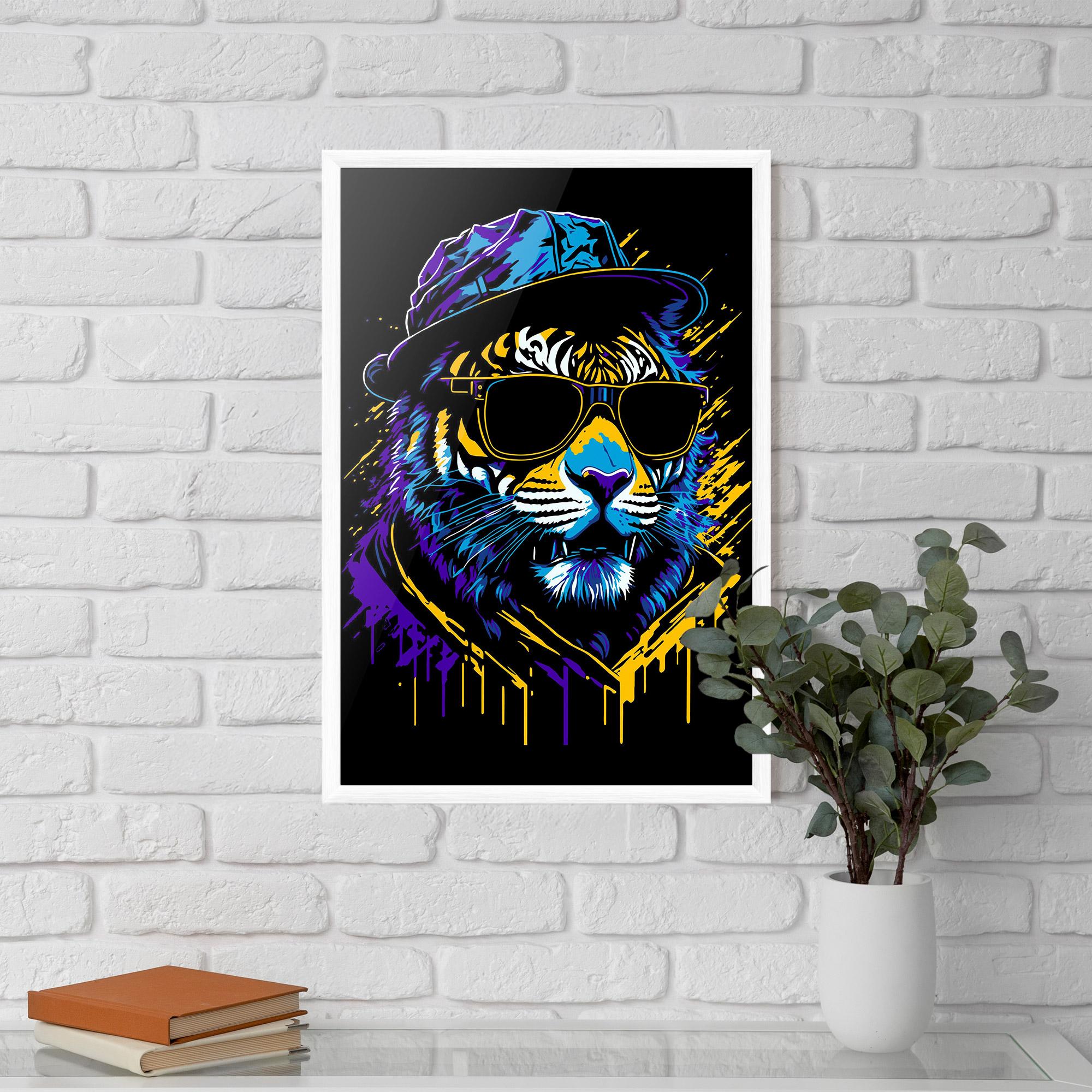 Poster Înrămat Glasses Tiger mockup 5