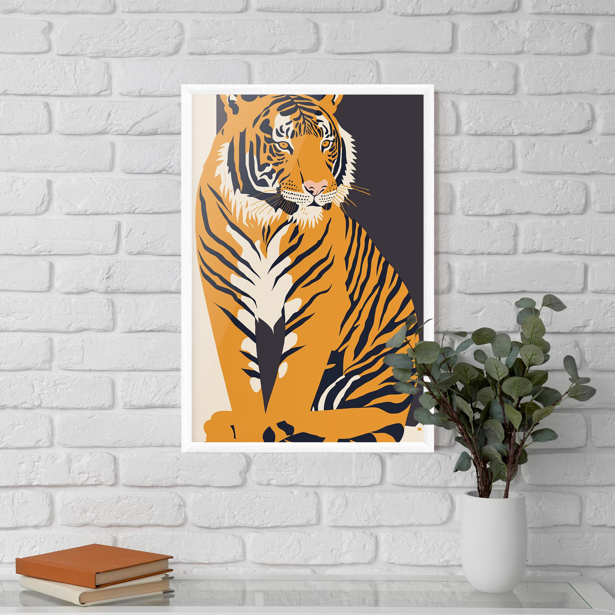Poster Înrămat Orange Tiger mockup 5