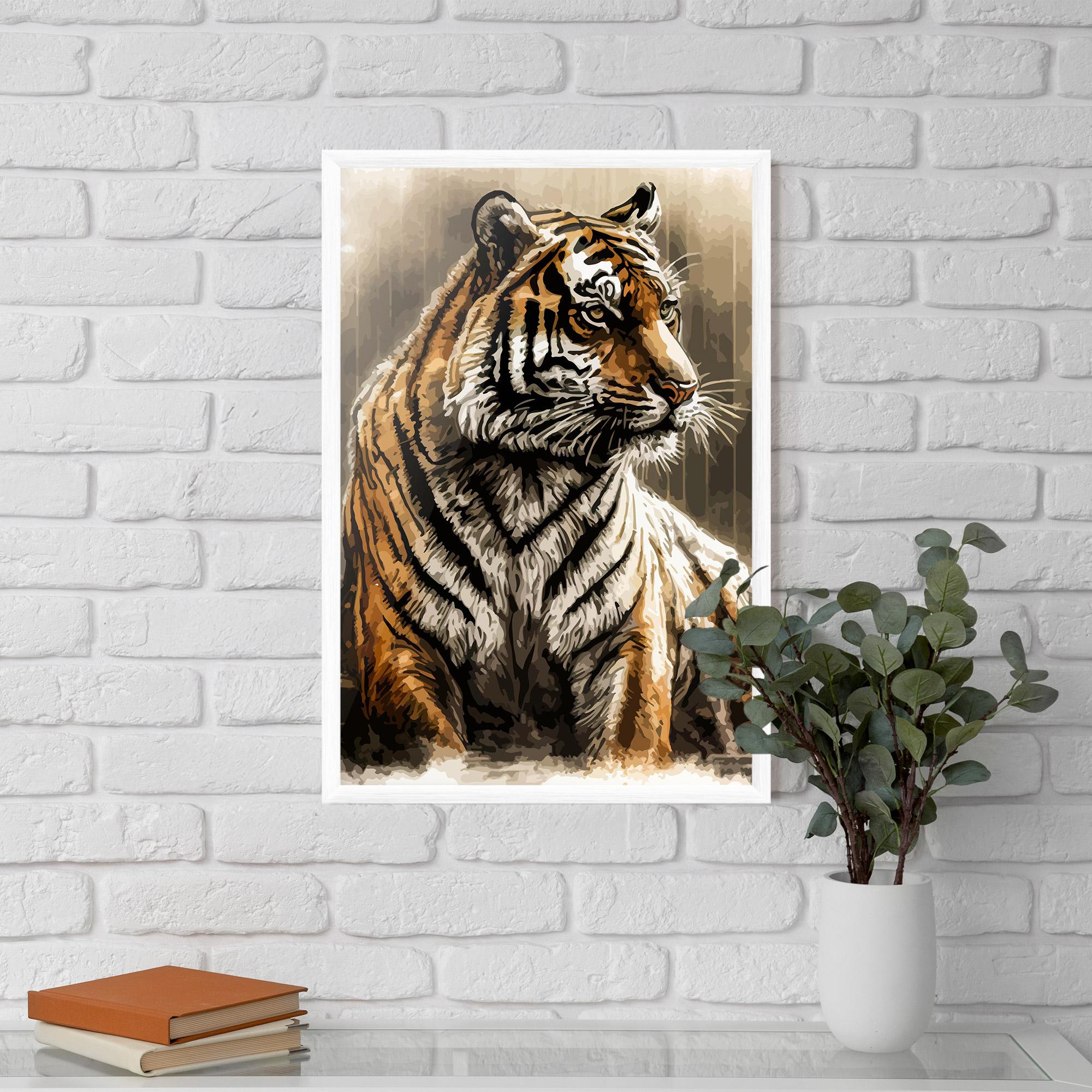 Poster Înrămat Rain Tiger mockup 5