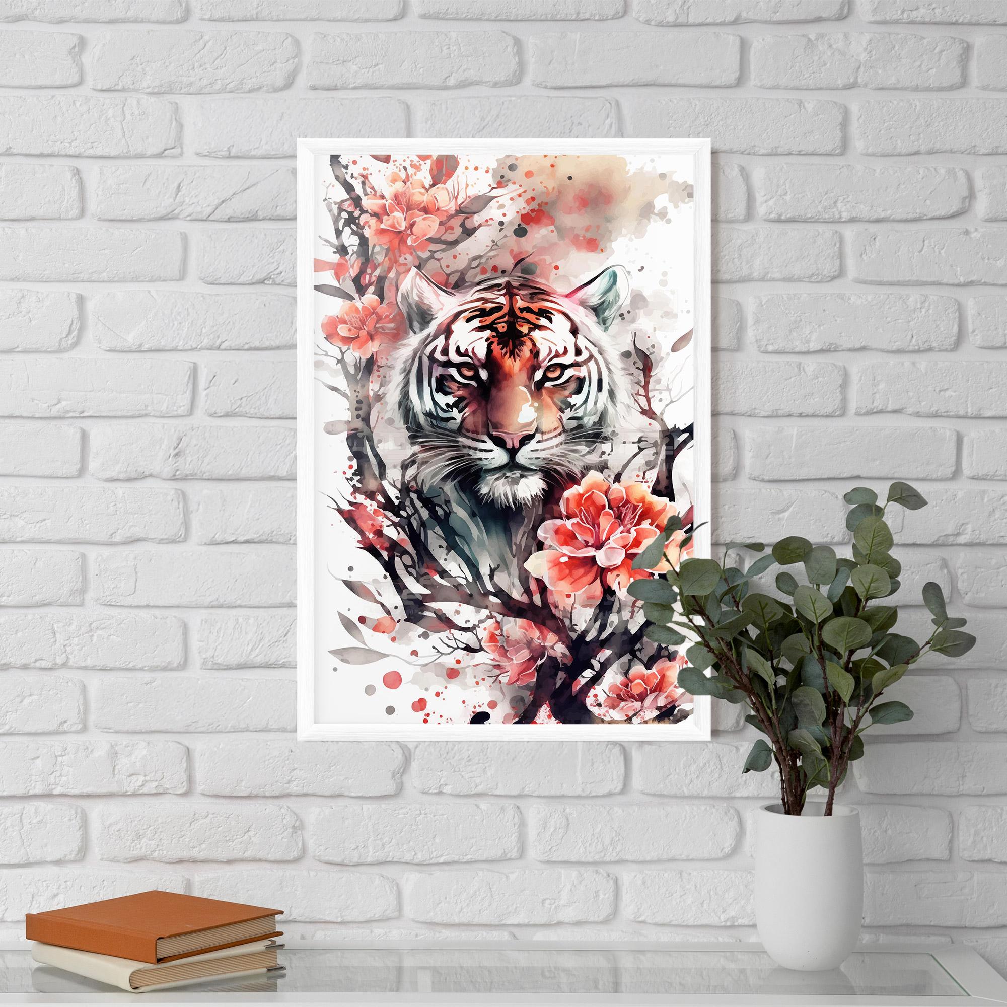 Poster Înrămat Red Tiger mockup 5