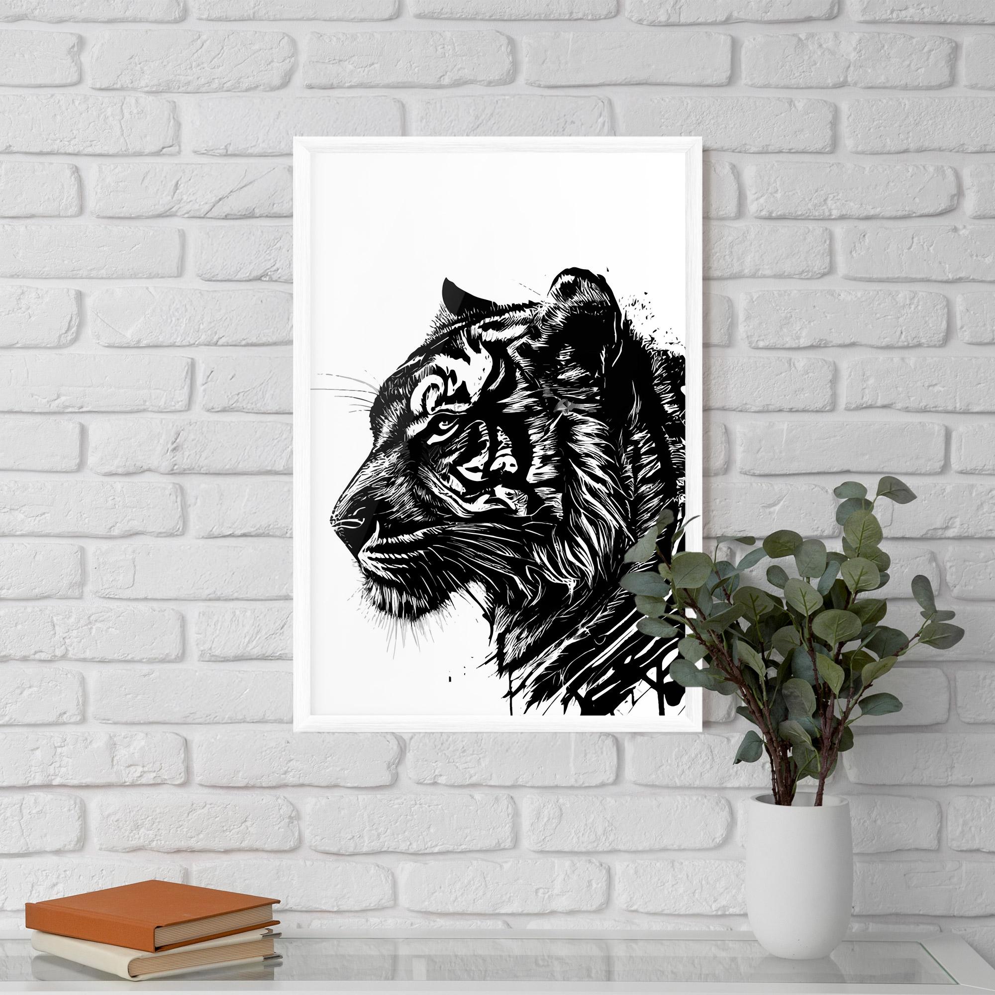 Poster Înrămat Tiger Profile mockup 5