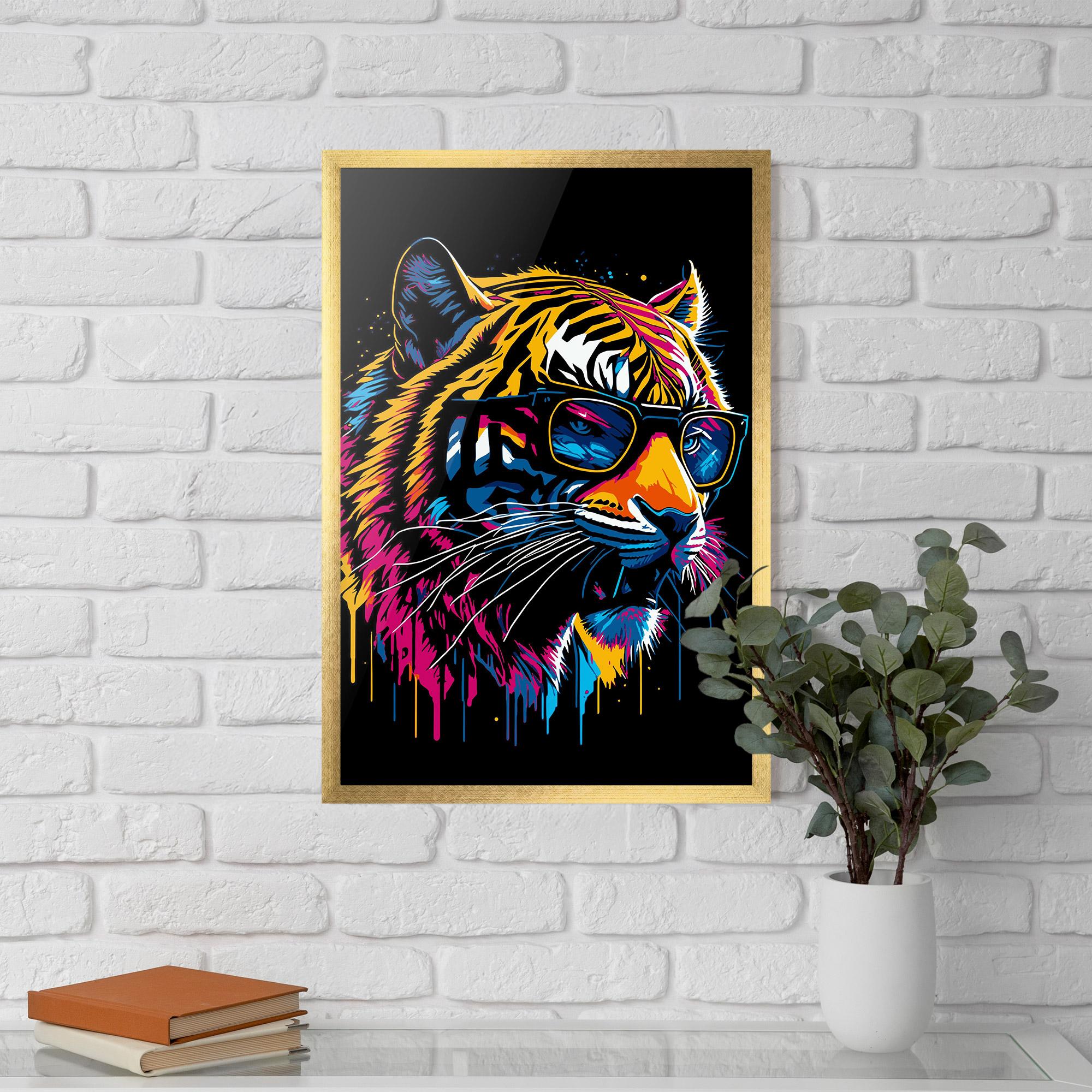 Poster Înrămat Cool Tiger mockup 5