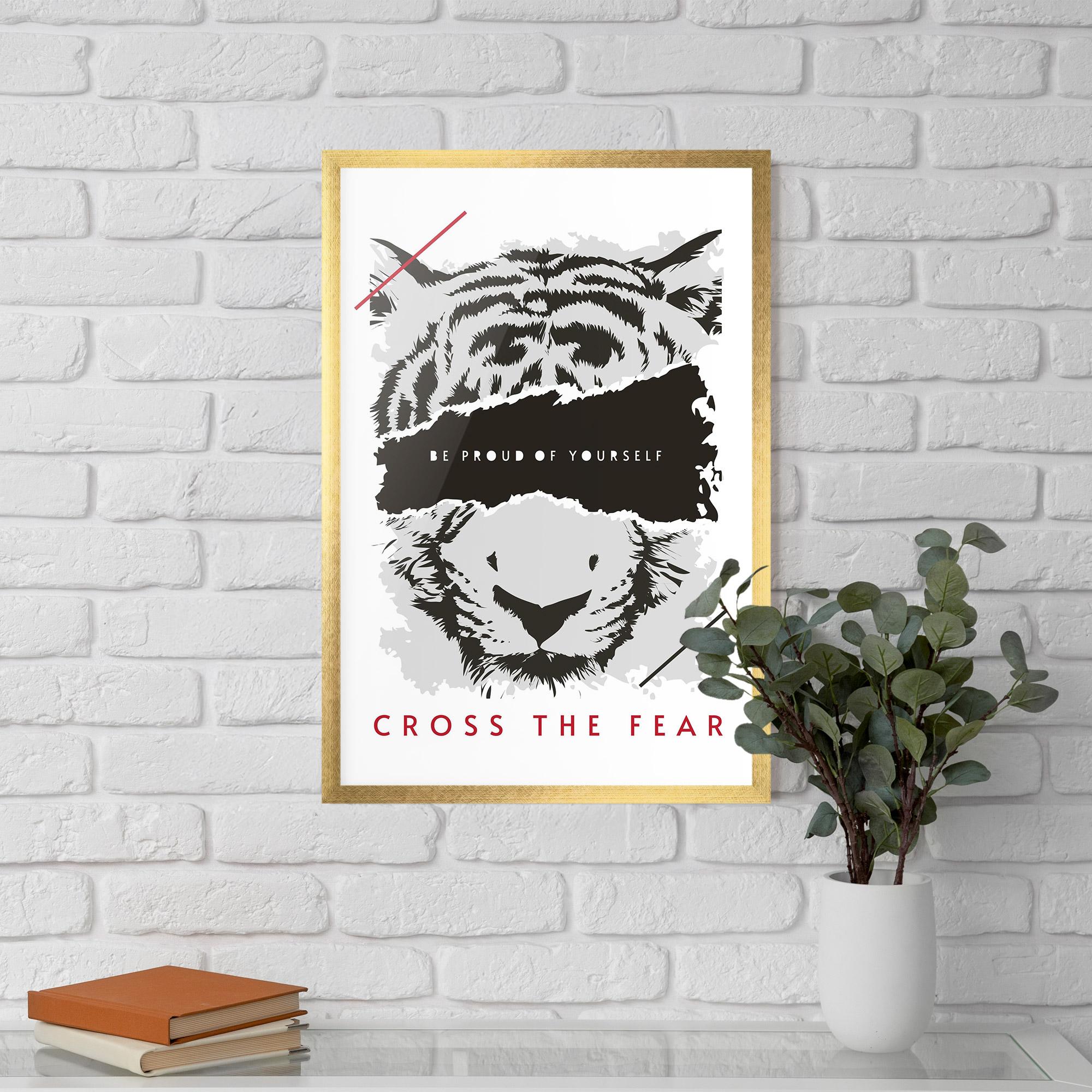 Poster Înrămat Cross The Fear mockup 5