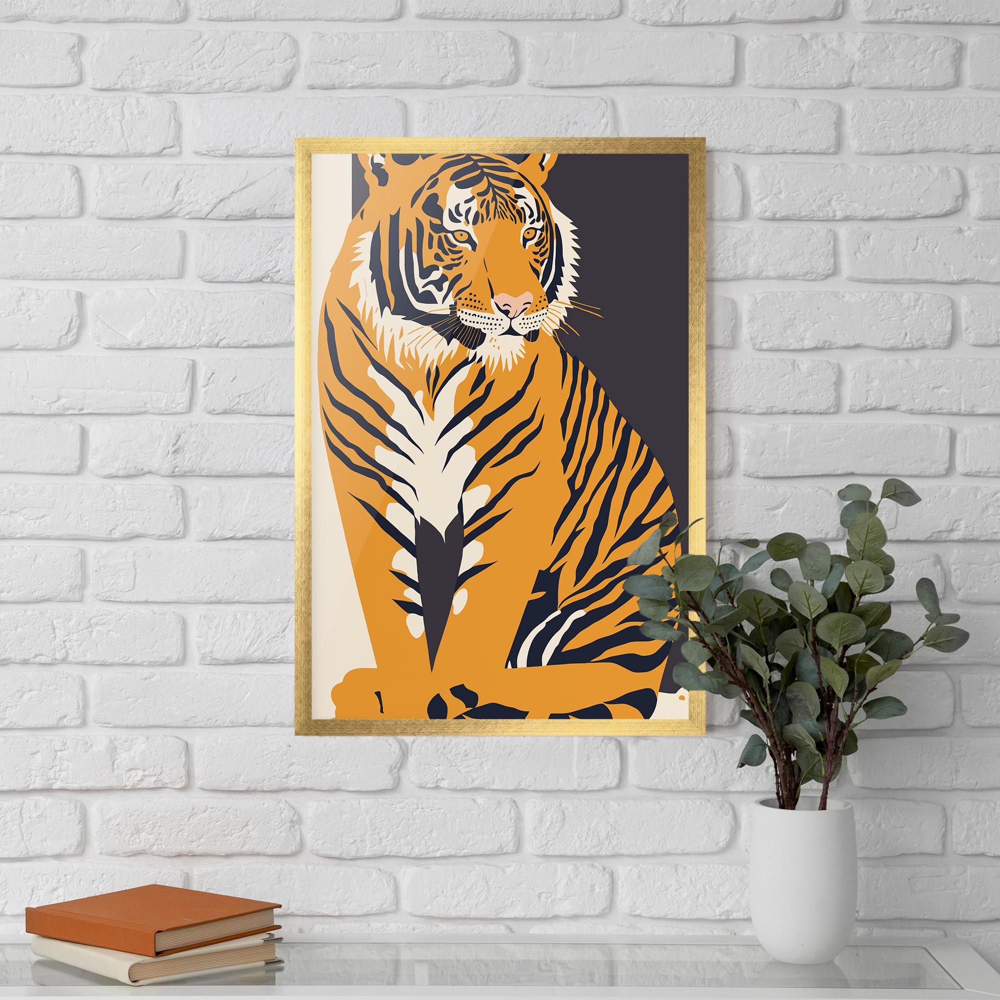 Poster Înrămat Orange Tiger mockup 5