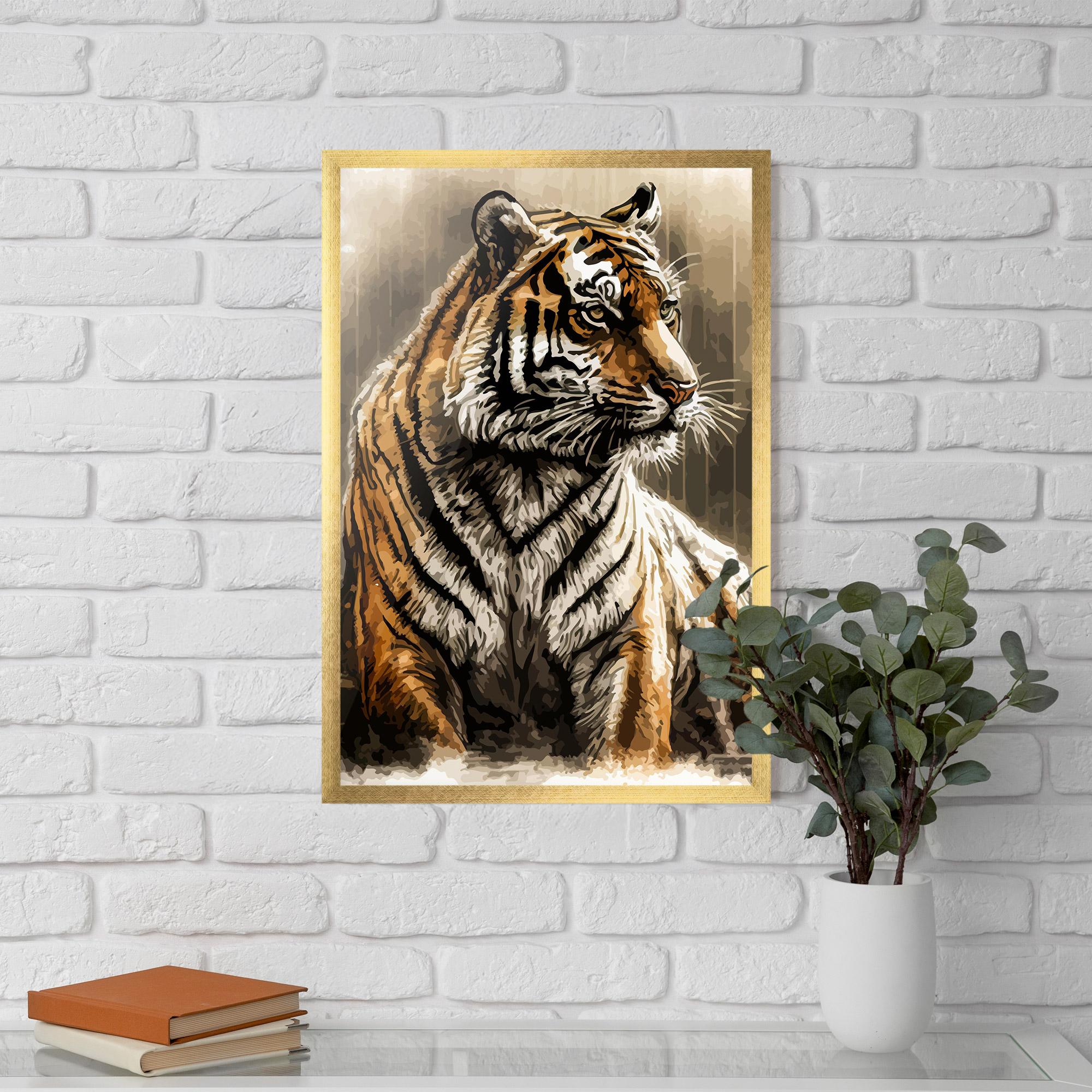 Poster Înrămat Rain Tiger mockup 5
