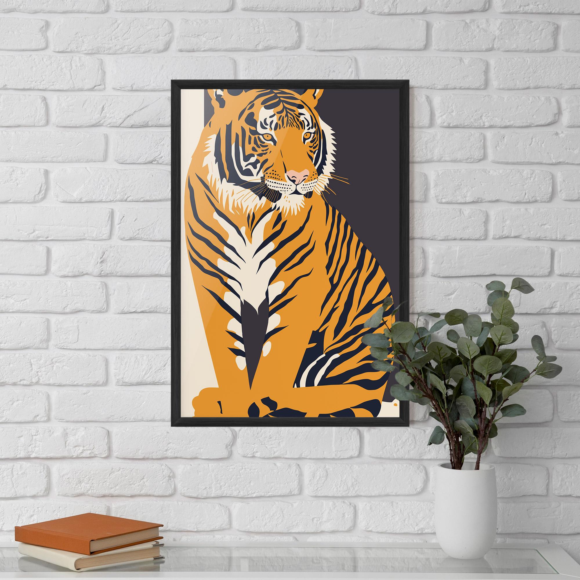 Poster Înrămat Orange Tiger mockup 5