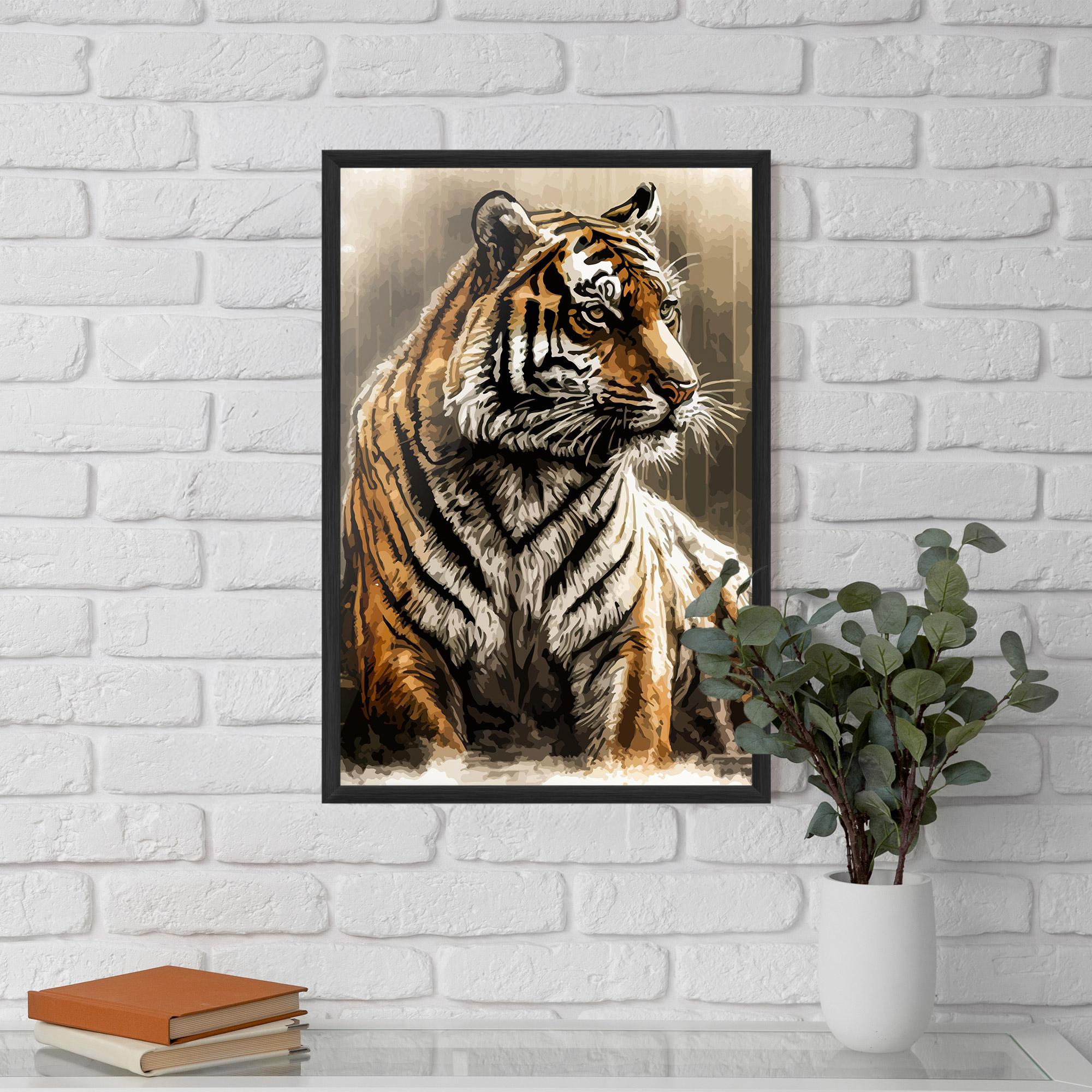 Poster Înrămat Rain Tiger mockup 5