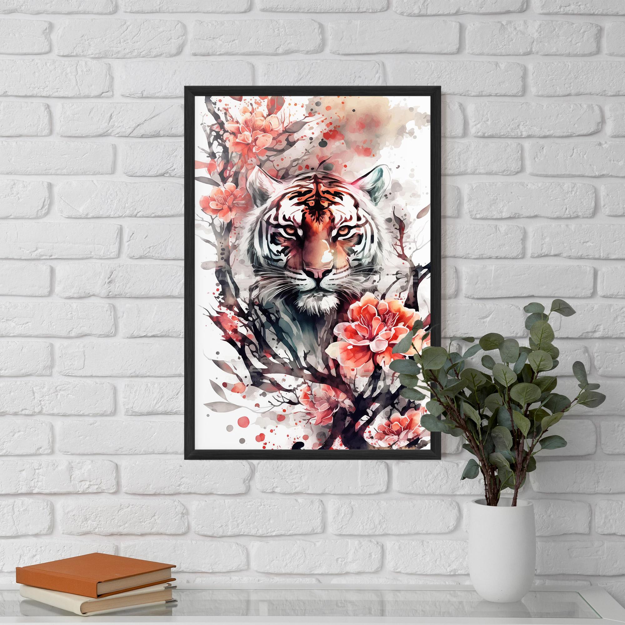 Poster Înrămat Red Tiger mockup 5