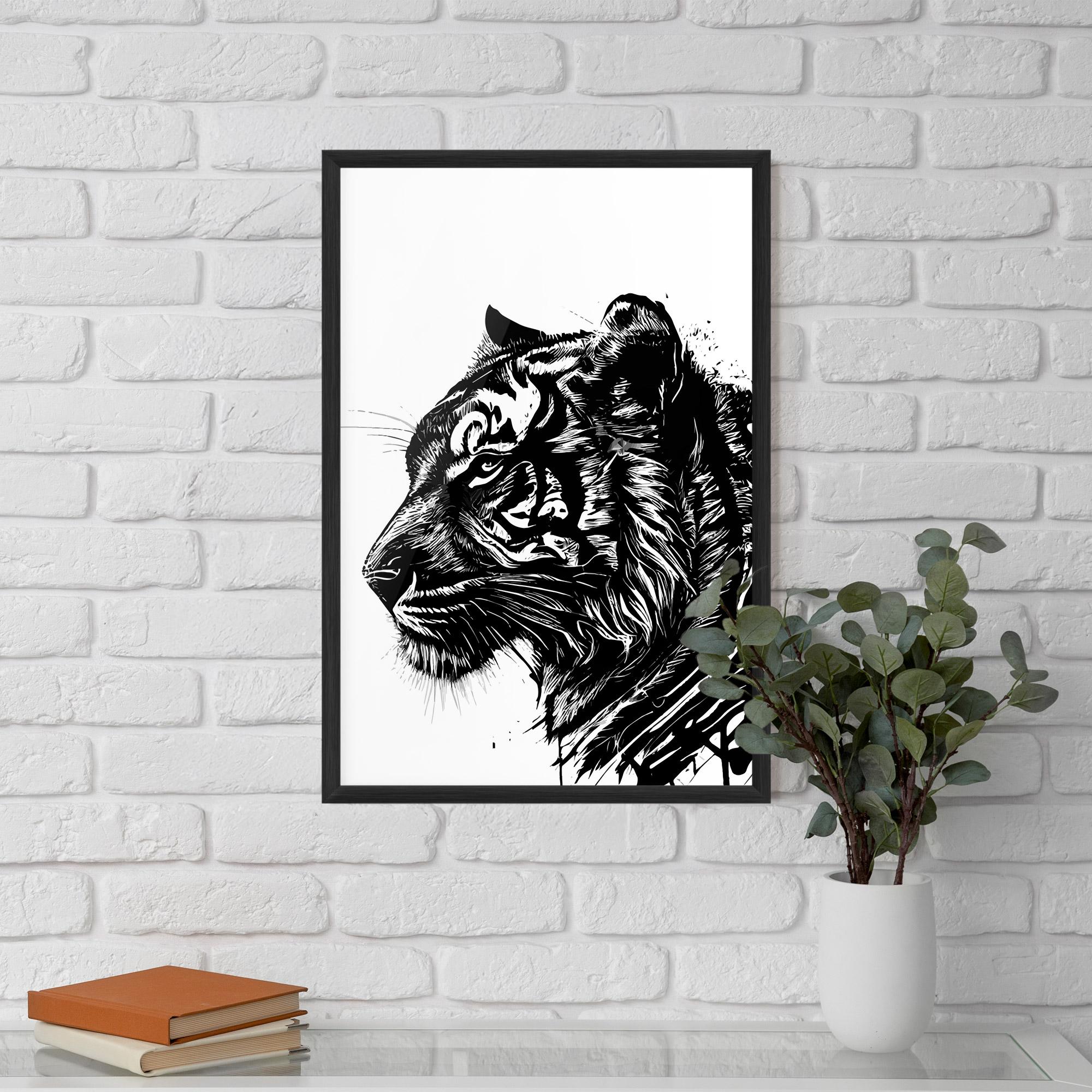 Poster Înrămat Tiger Profile mockup 5