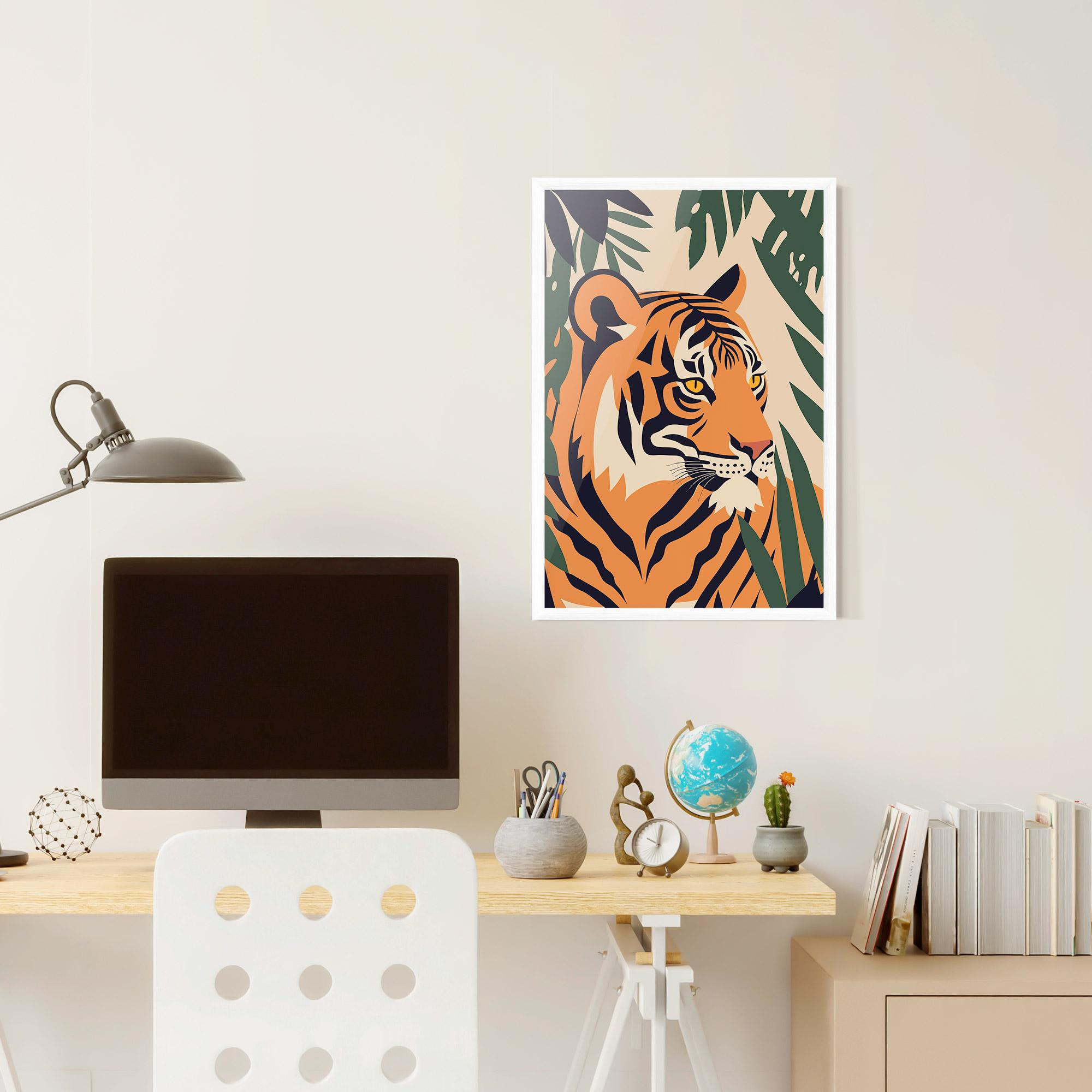 Poster Înrămat Cartoon Style Tiger mockup 6