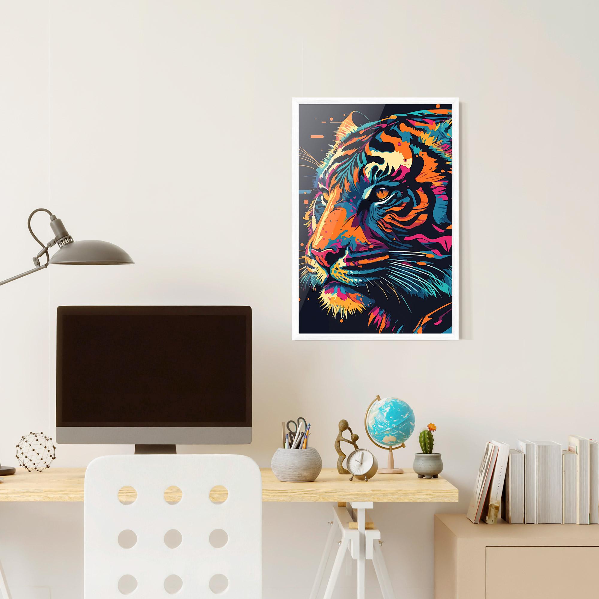 Poster Înrămat Colorful Tiger mockup 6