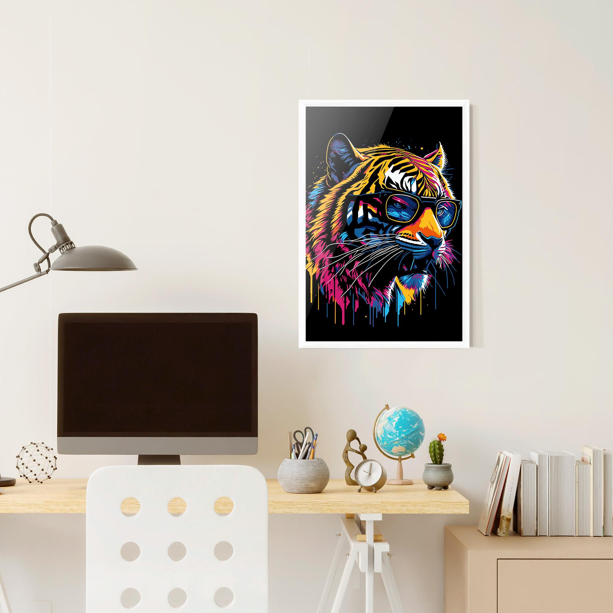 Poster Înrămat Cool Tiger mockup 6