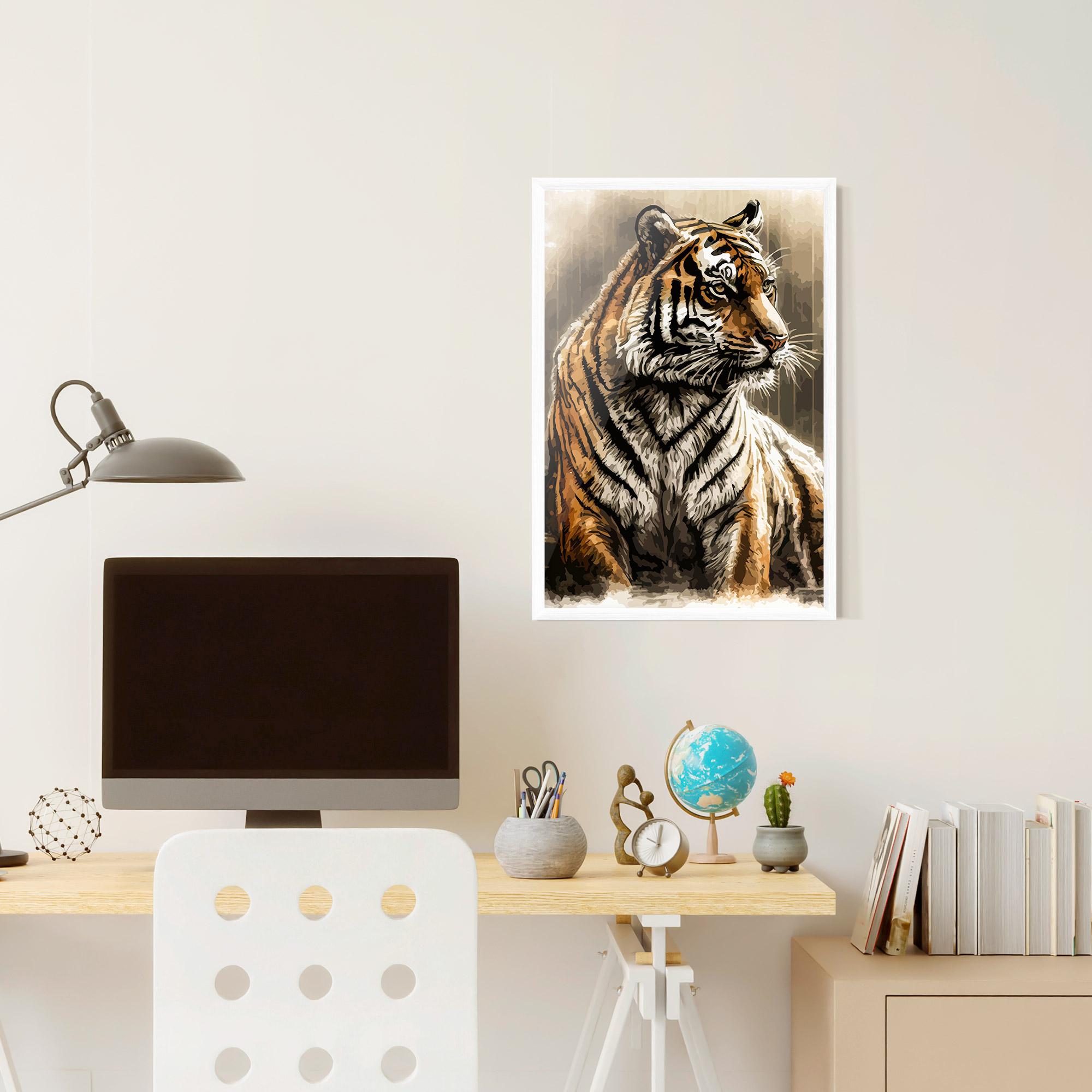 Poster Înrămat Rain Tiger mockup 6