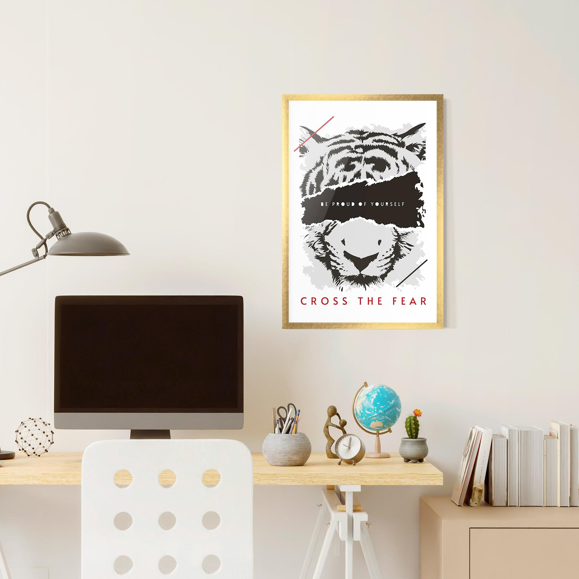 Poster Înrămat Cross The Fear mockup 6