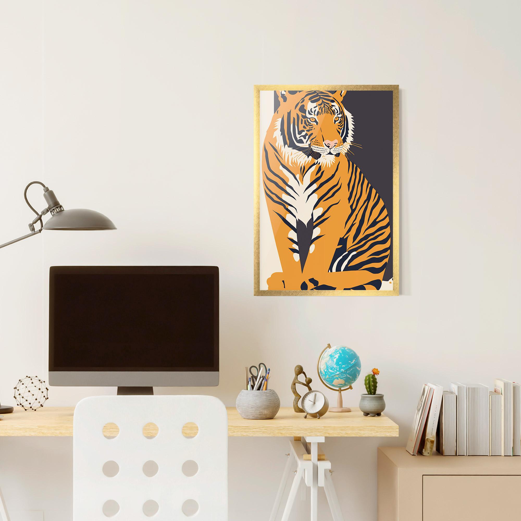 Poster Înrămat Orange Tiger mockup 6