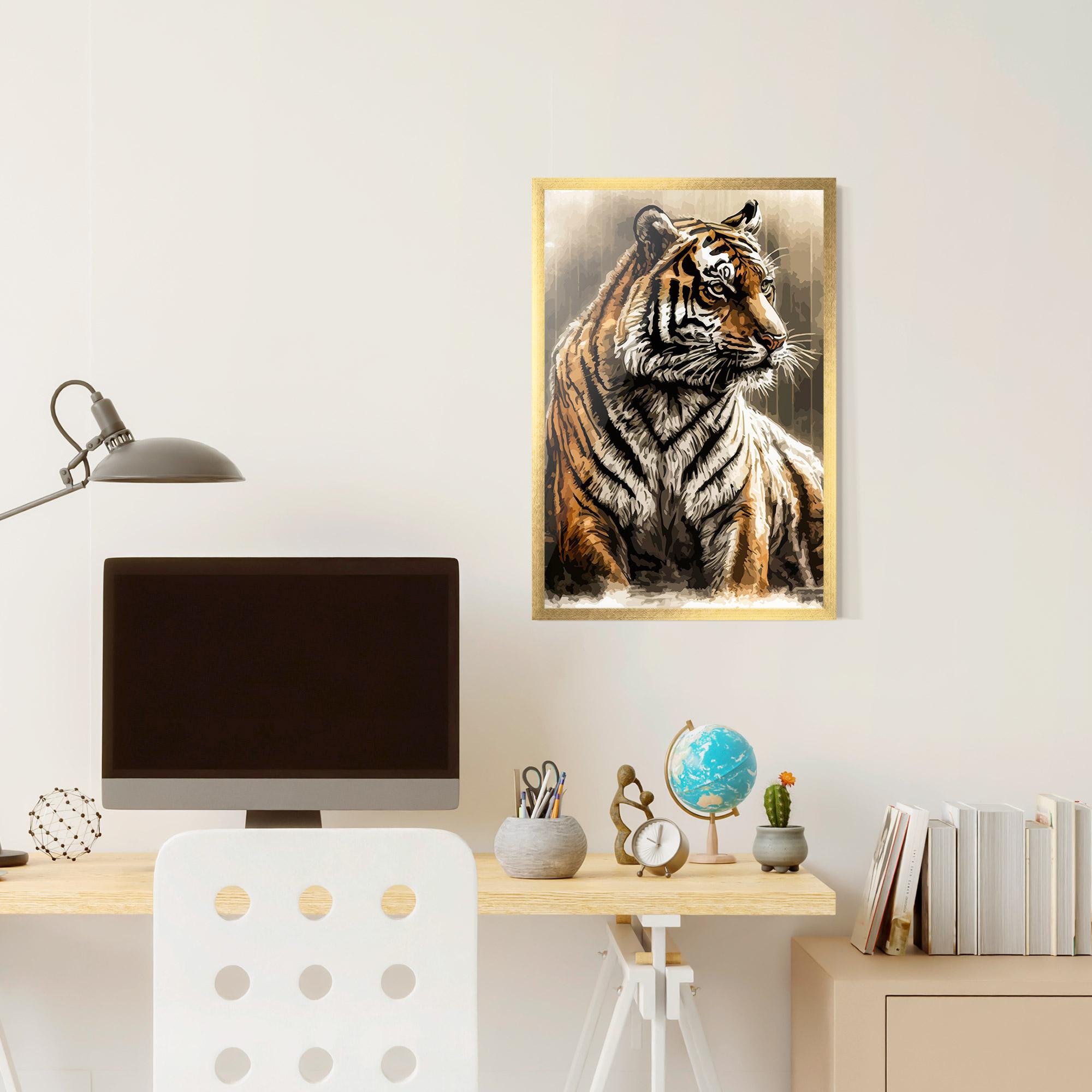 Poster Înrămat Rain Tiger mockup 6