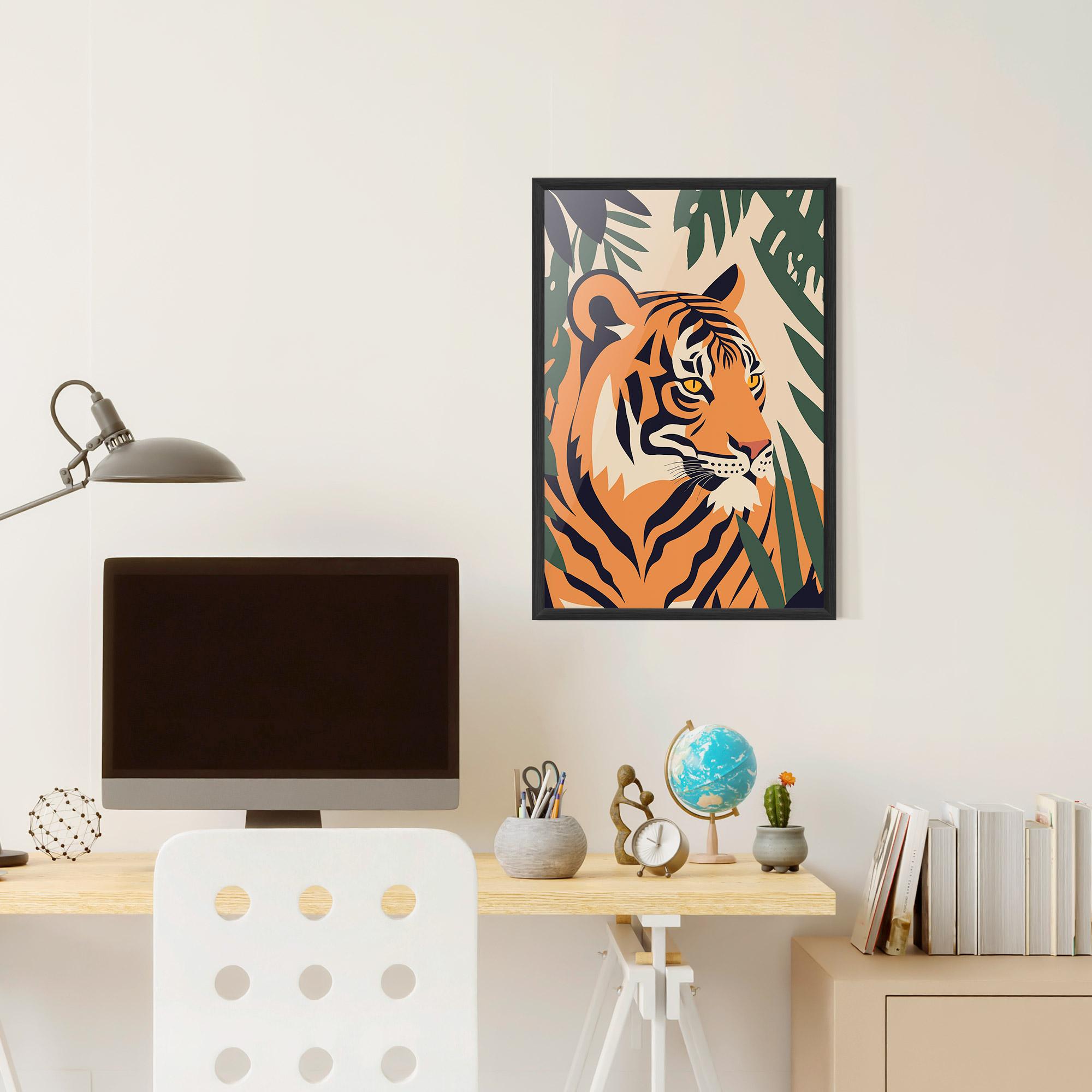Poster Înrămat Cartoon Style Tiger mockup 6