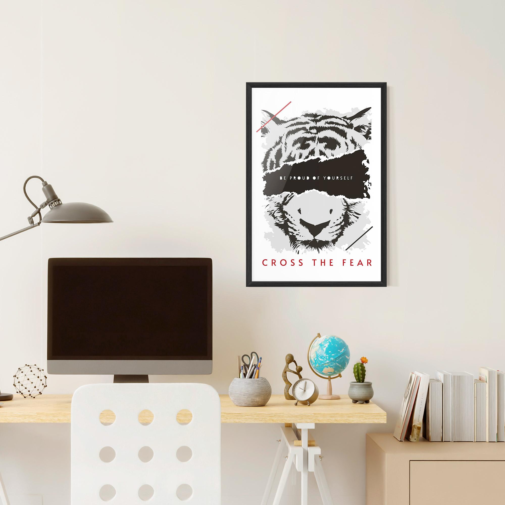 Poster Înrămat Cross The Fear mockup 6