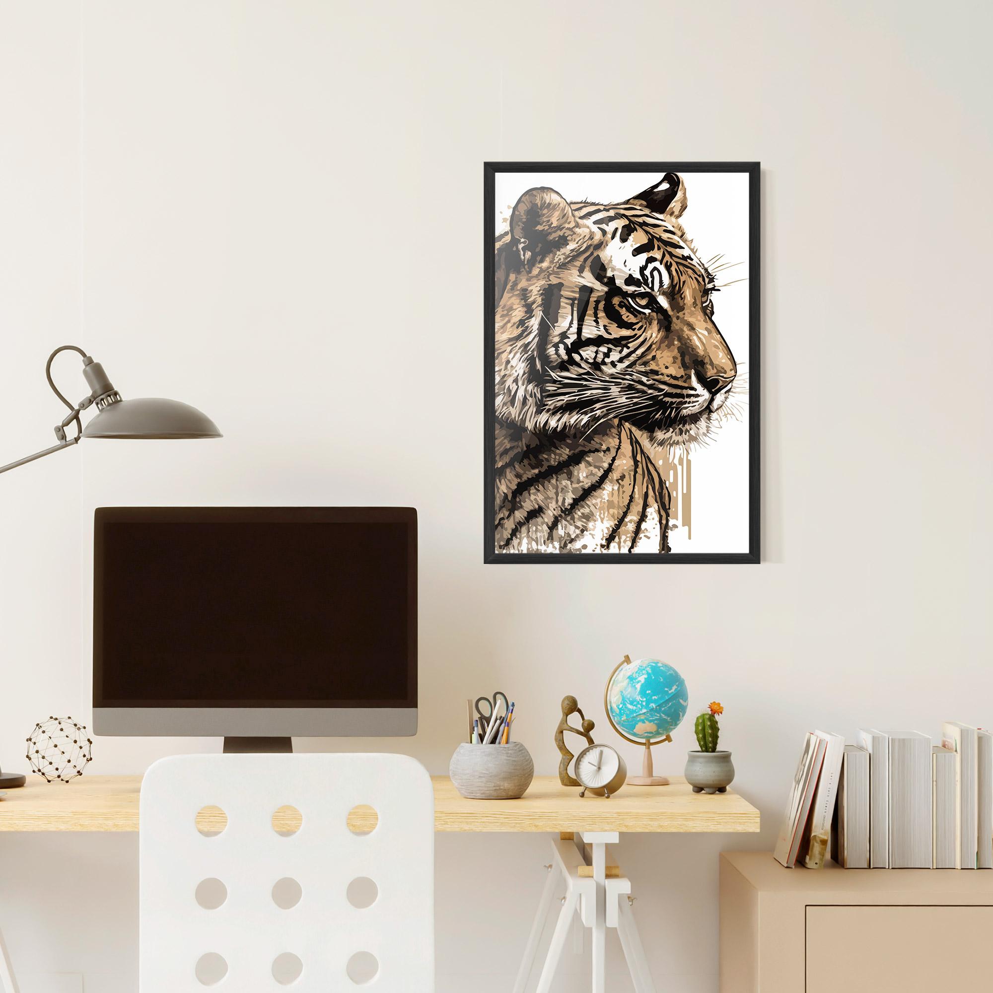 Poster Înrămat Pretty Tiger Art mockup 6