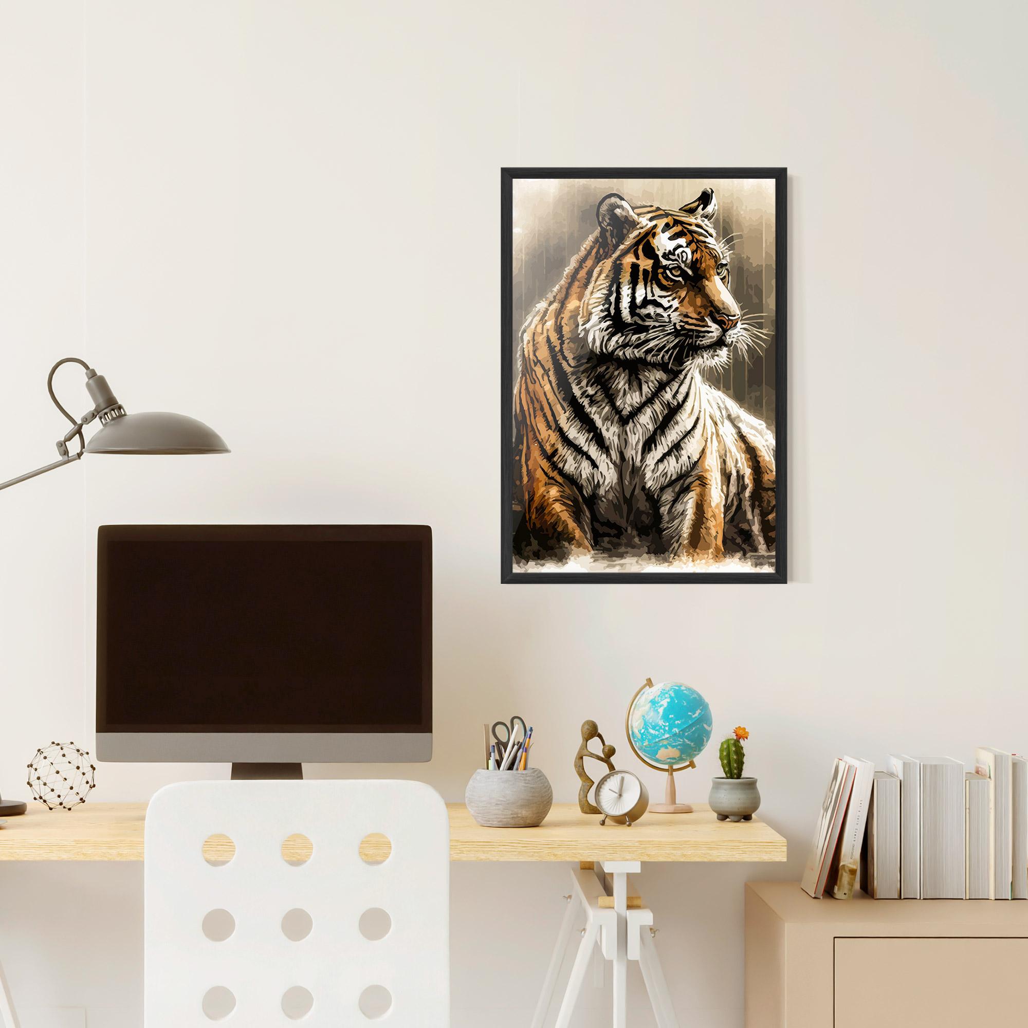 Poster Înrămat Rain Tiger mockup 6