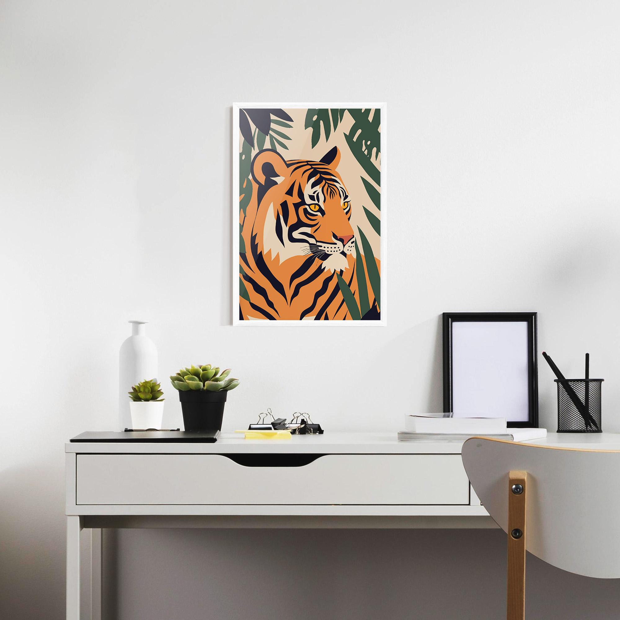 Poster Înrămat Cartoon Style Tiger mockup 7