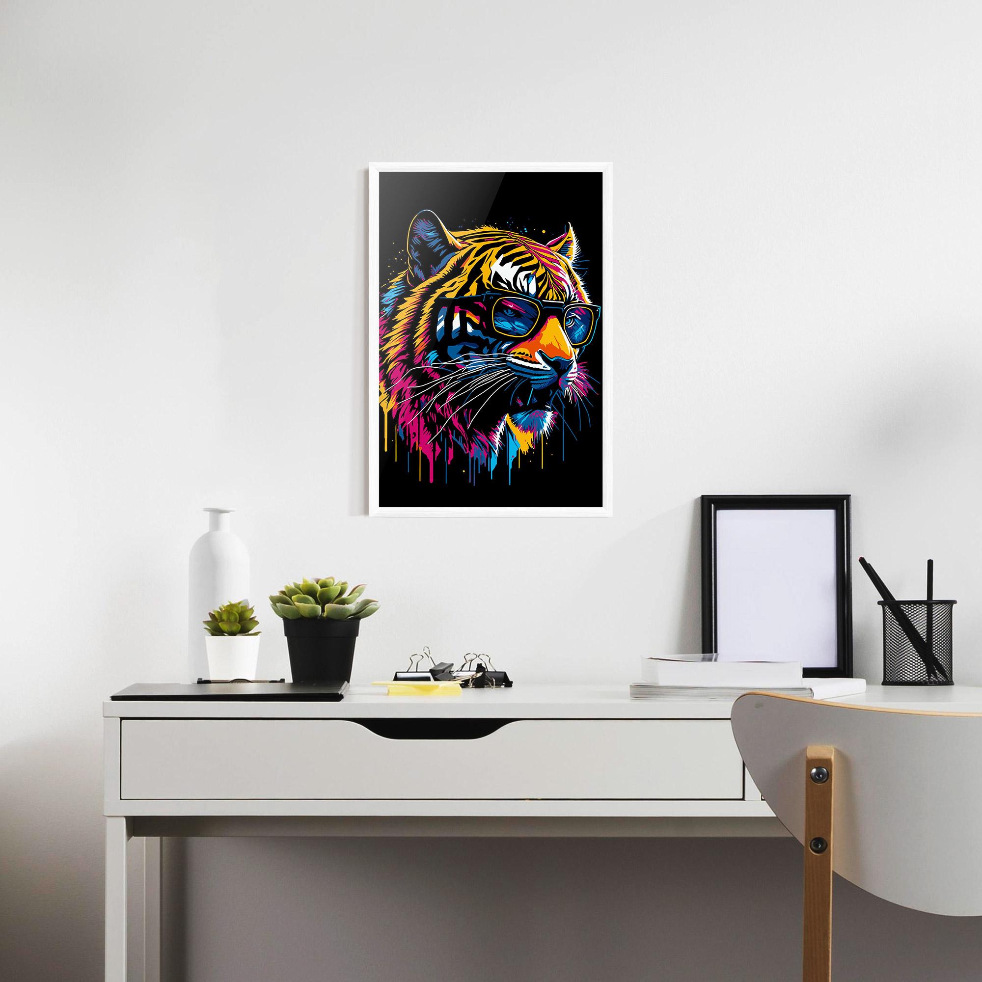 Poster Înrămat Cool Tiger mockup 7